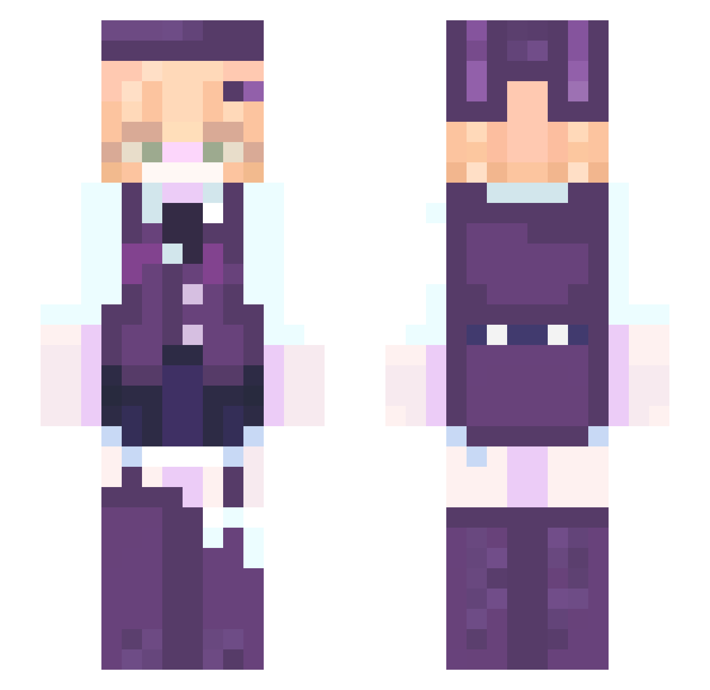 Suuggiie Minecraft skin, front and back view