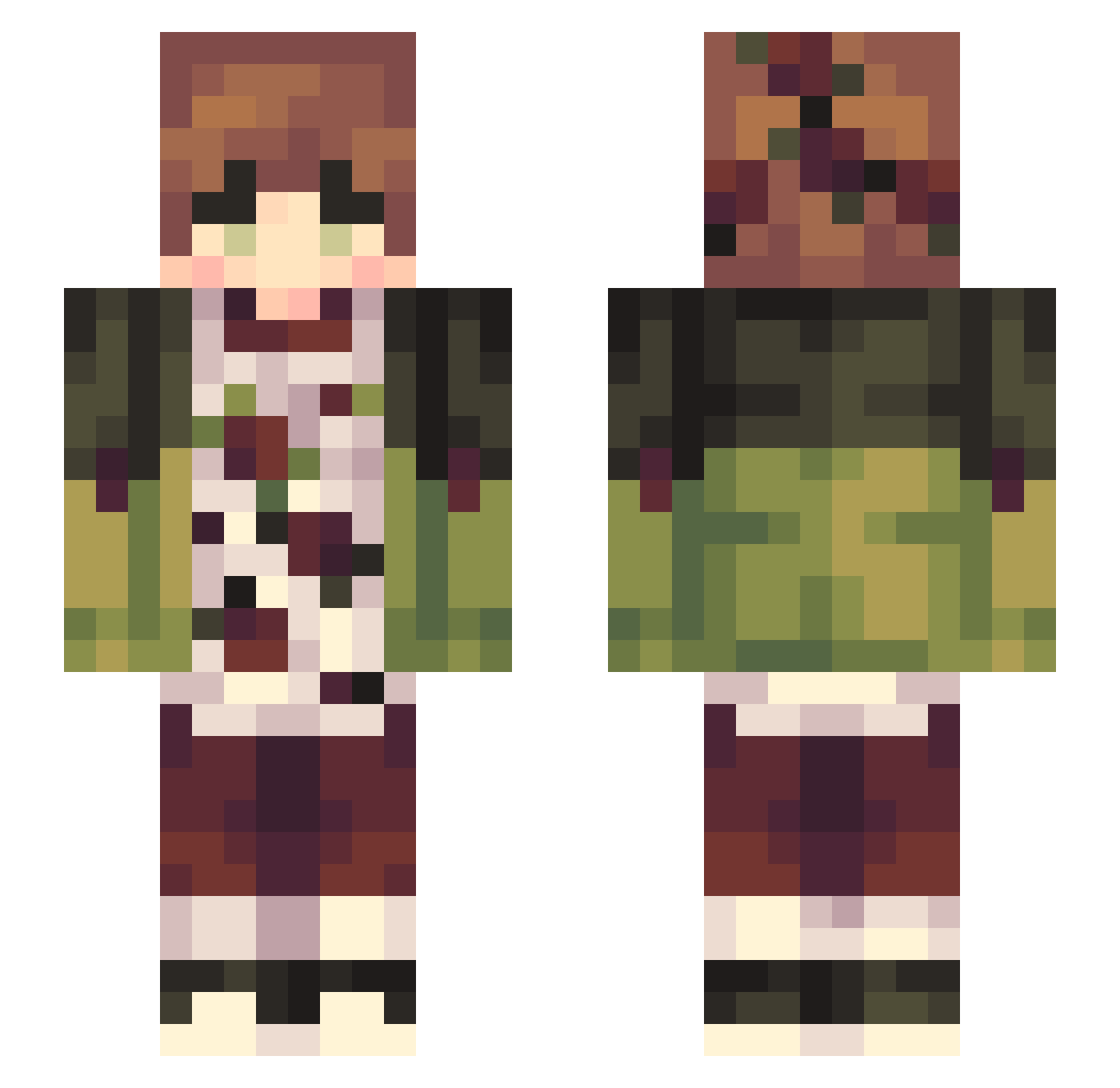 S1lentGalaxy Minecraft skin, front and back view