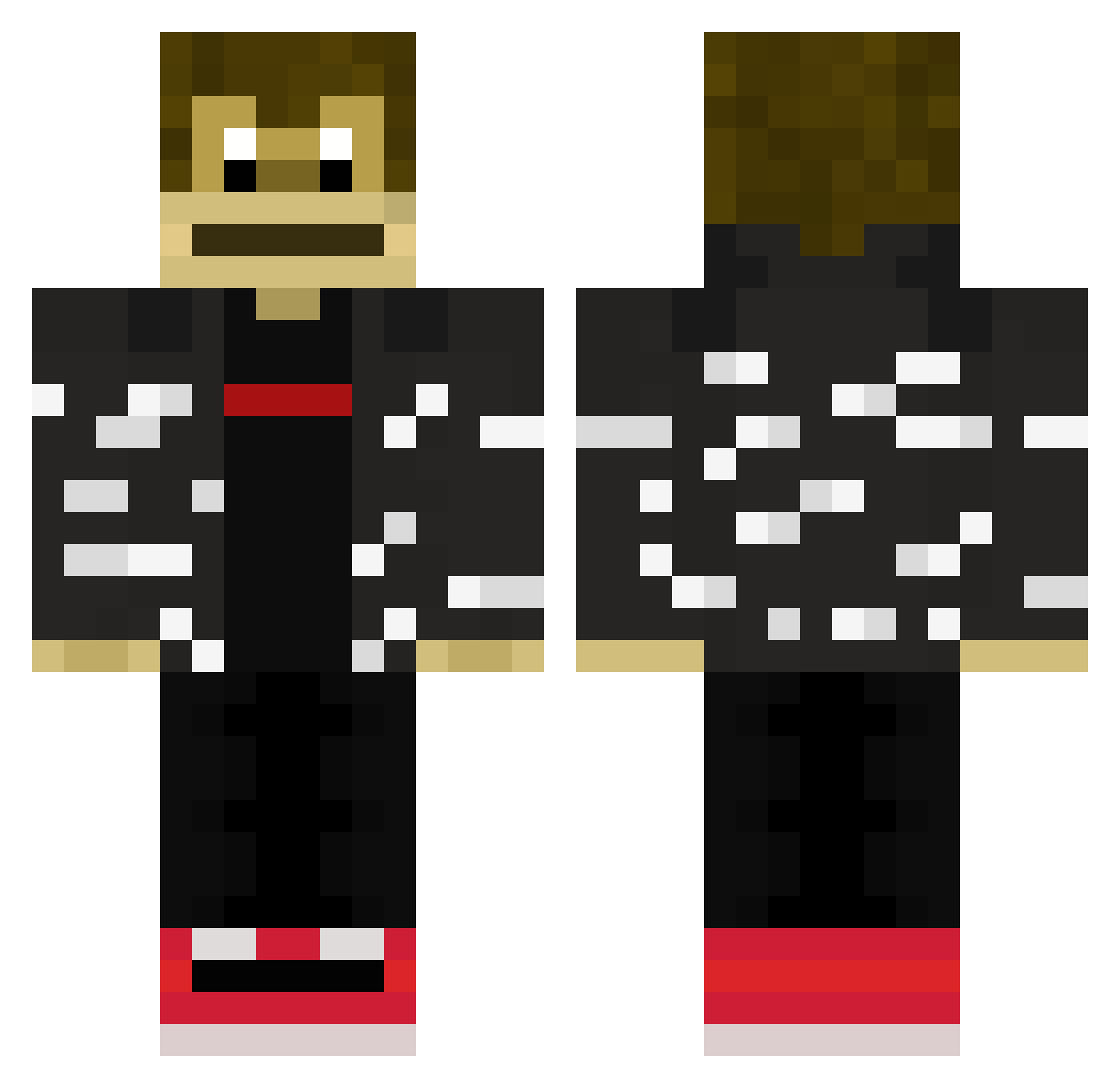 1seazu Minecraft skin, front and back view