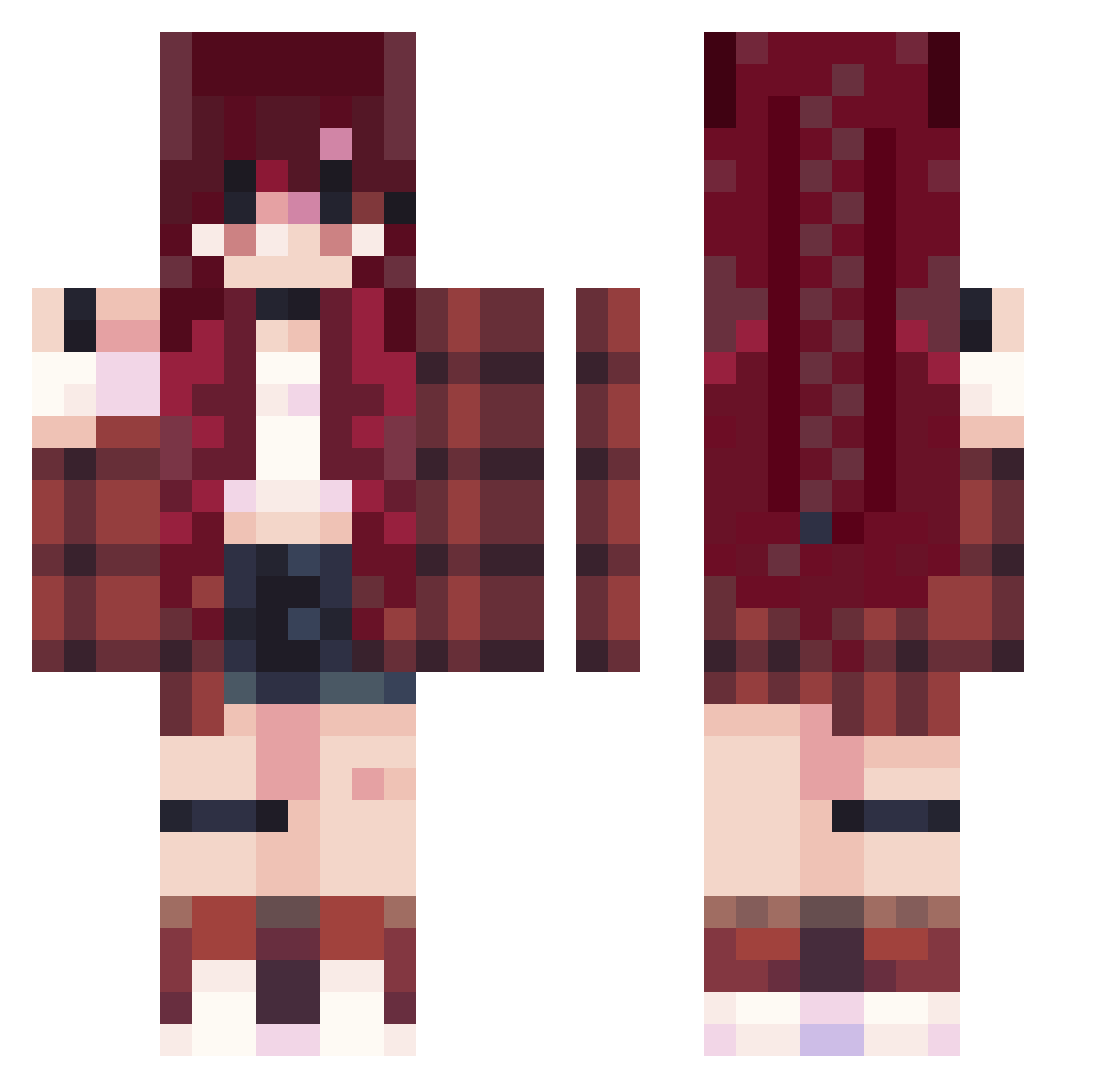 The_Real_Le_Chef Minecraft skin, front and back view