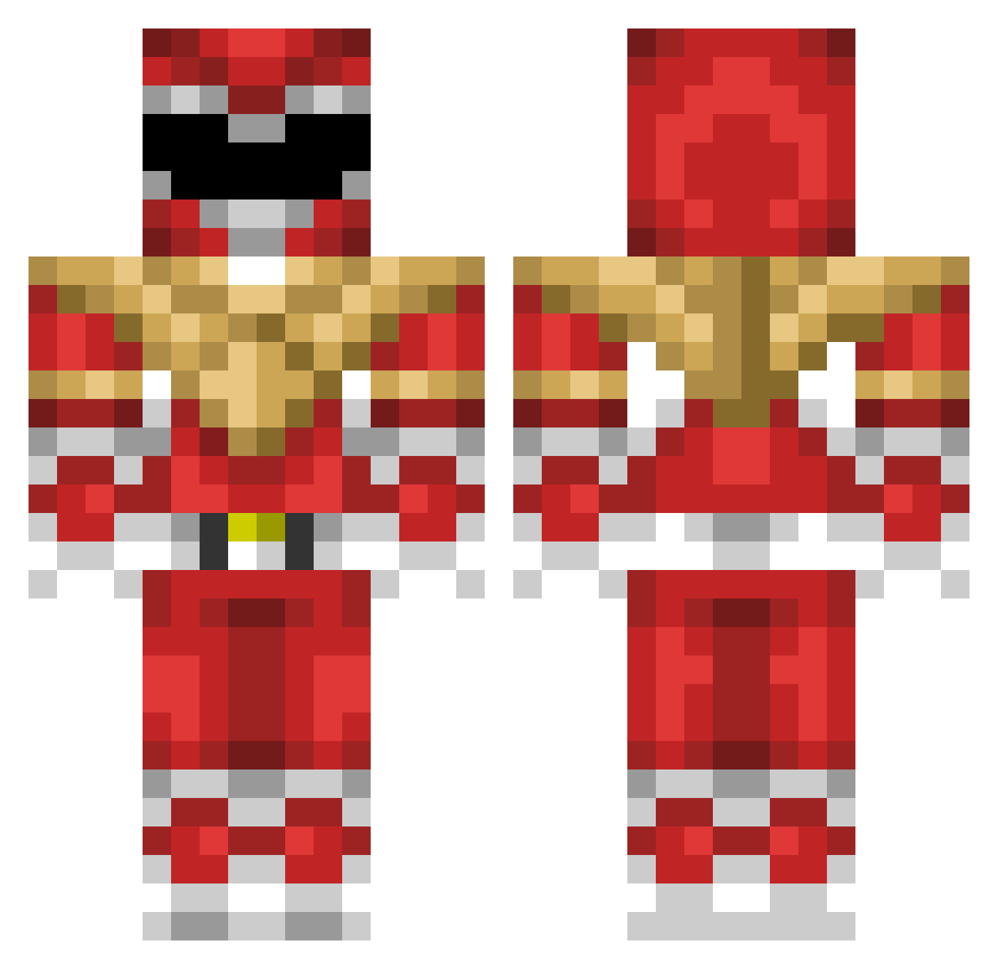 Nixibabe Minecraft skin, front and back view