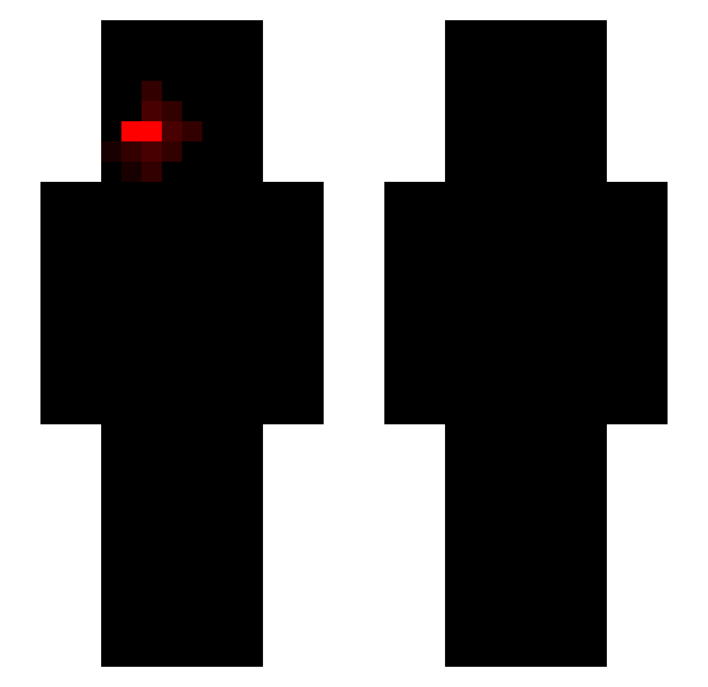xzieuc Minecraft skin, front and back view