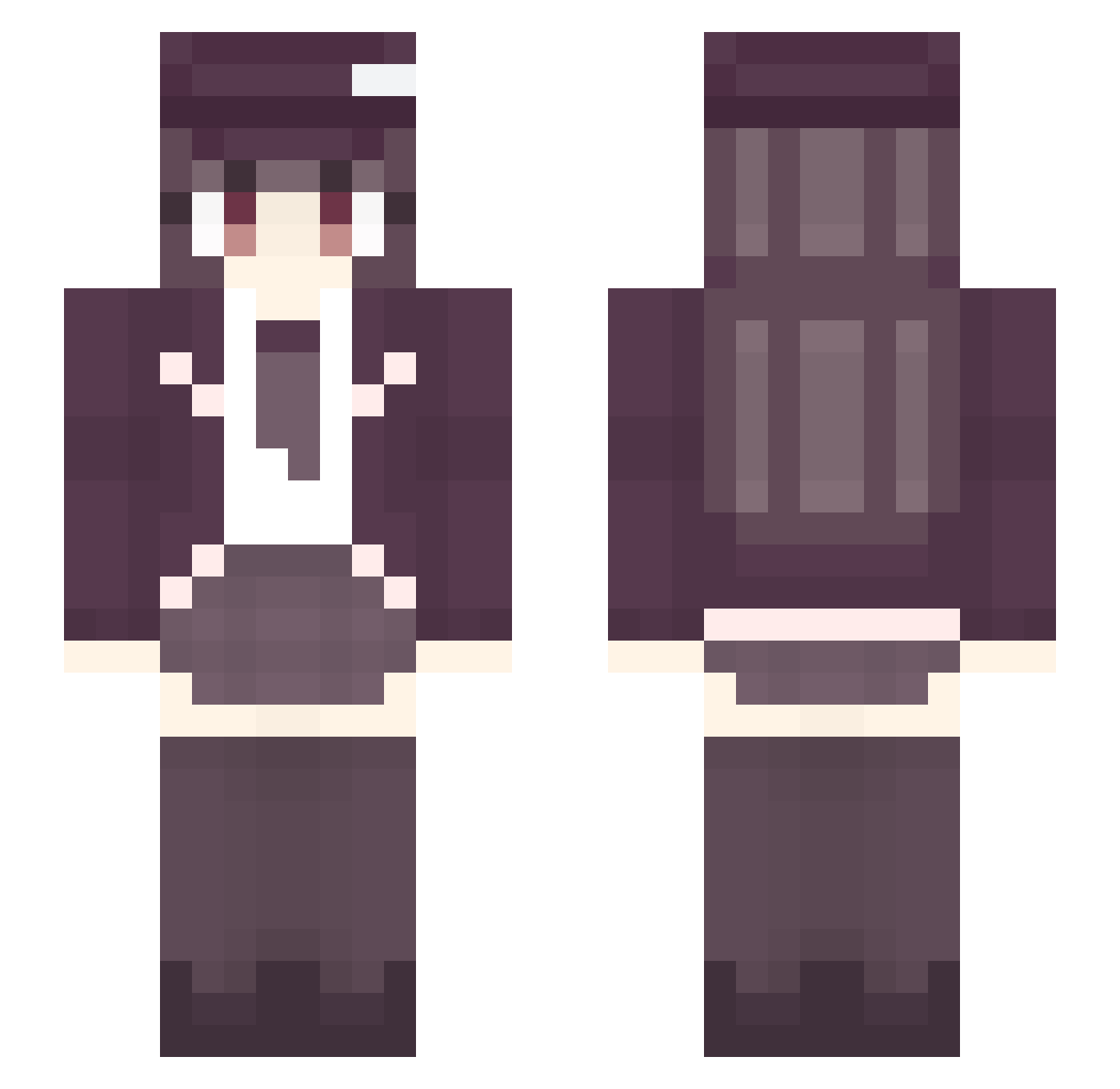 Panpan110415 Minecraft skin, front and back view