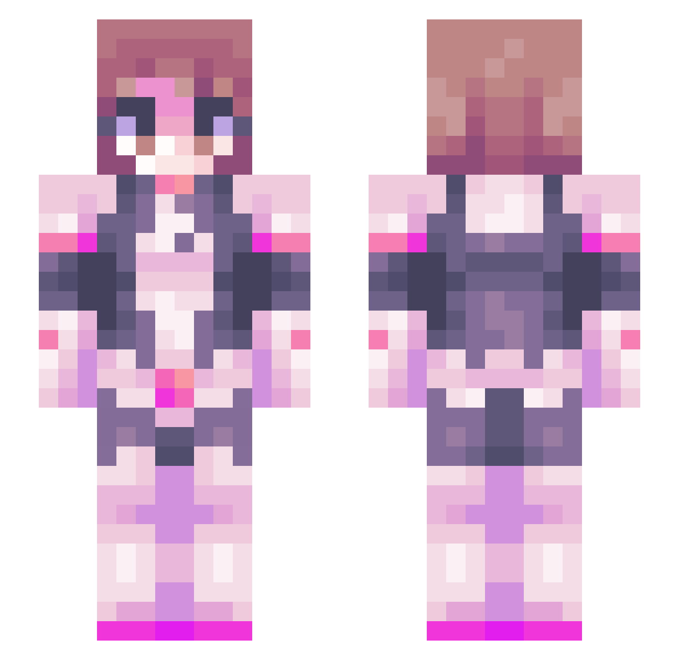 moondrop1411 Minecraft skin, front and back view