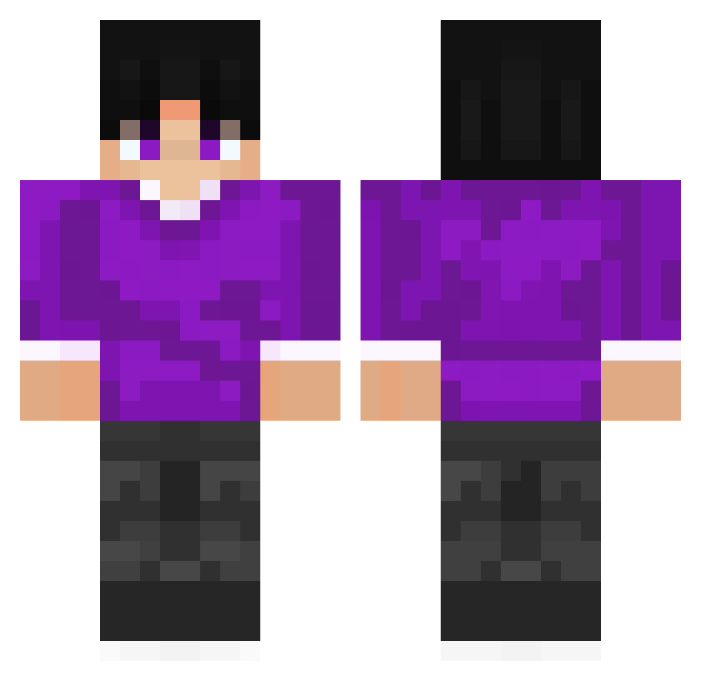 YuKine117 Minecraft skin, front and back view
