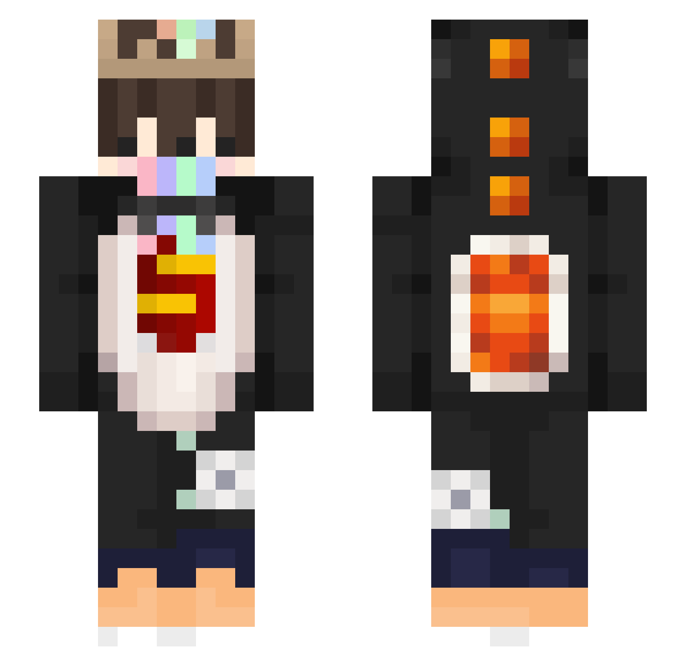 zRusher17 Minecraft skin, front and back view