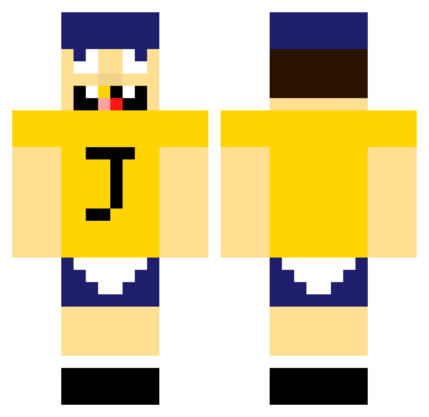 1c_34 Minecraft skin, front and back view