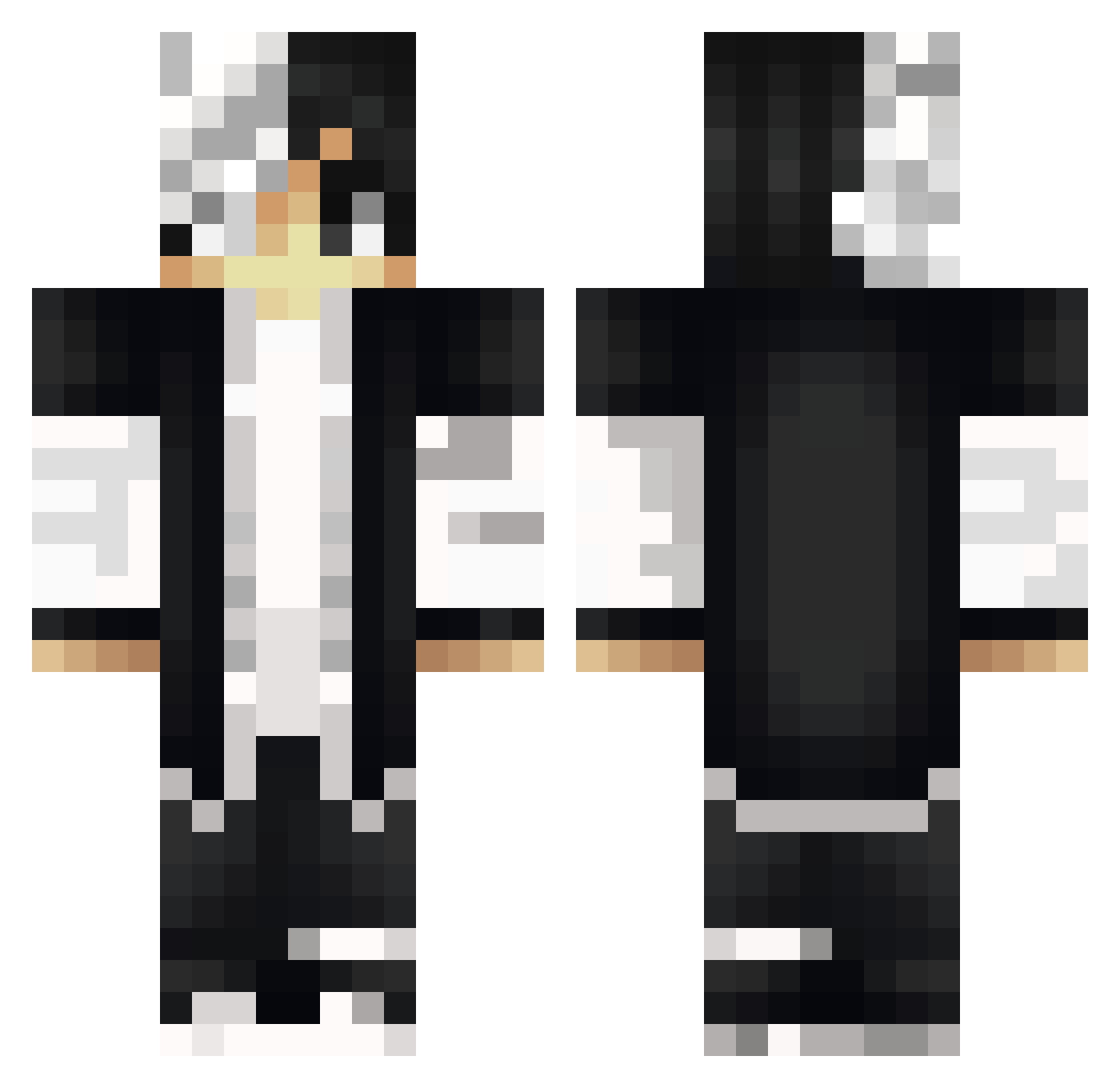 Kxrayami Minecraft skin, front and back view