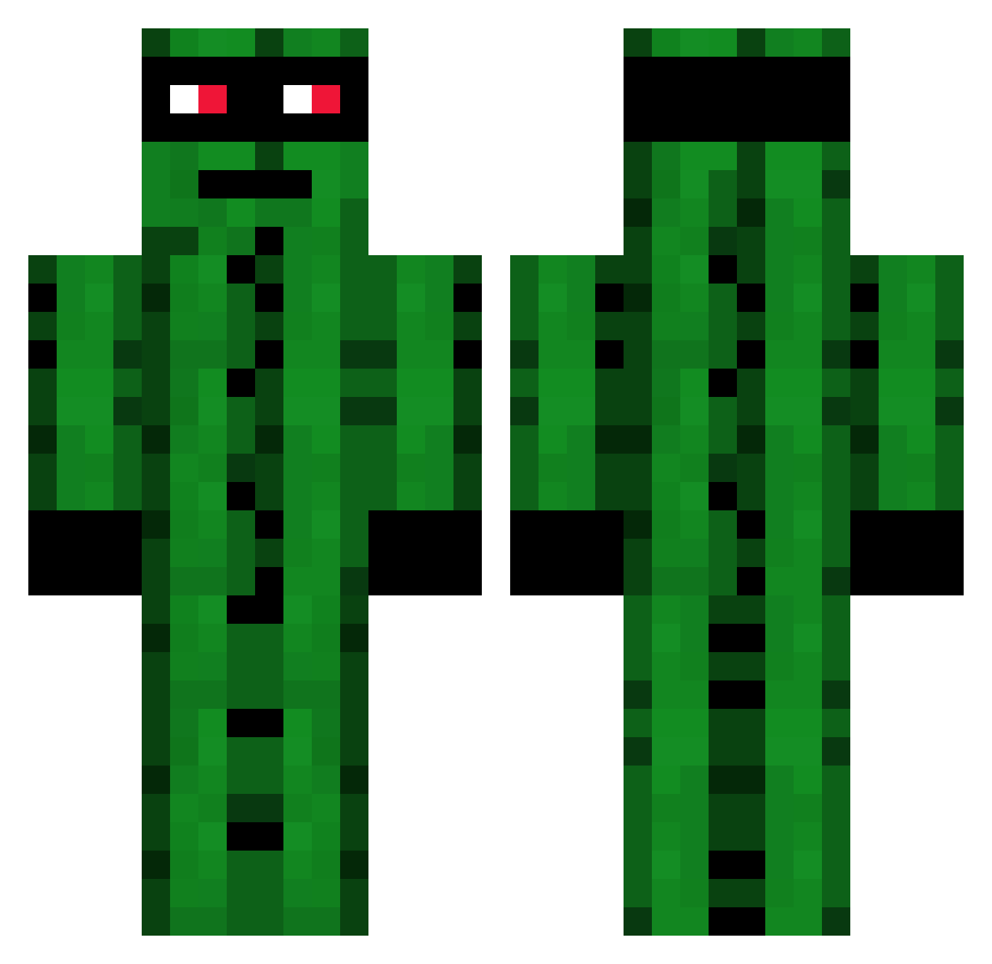 Freshtorge Minecraft skin, front and back view