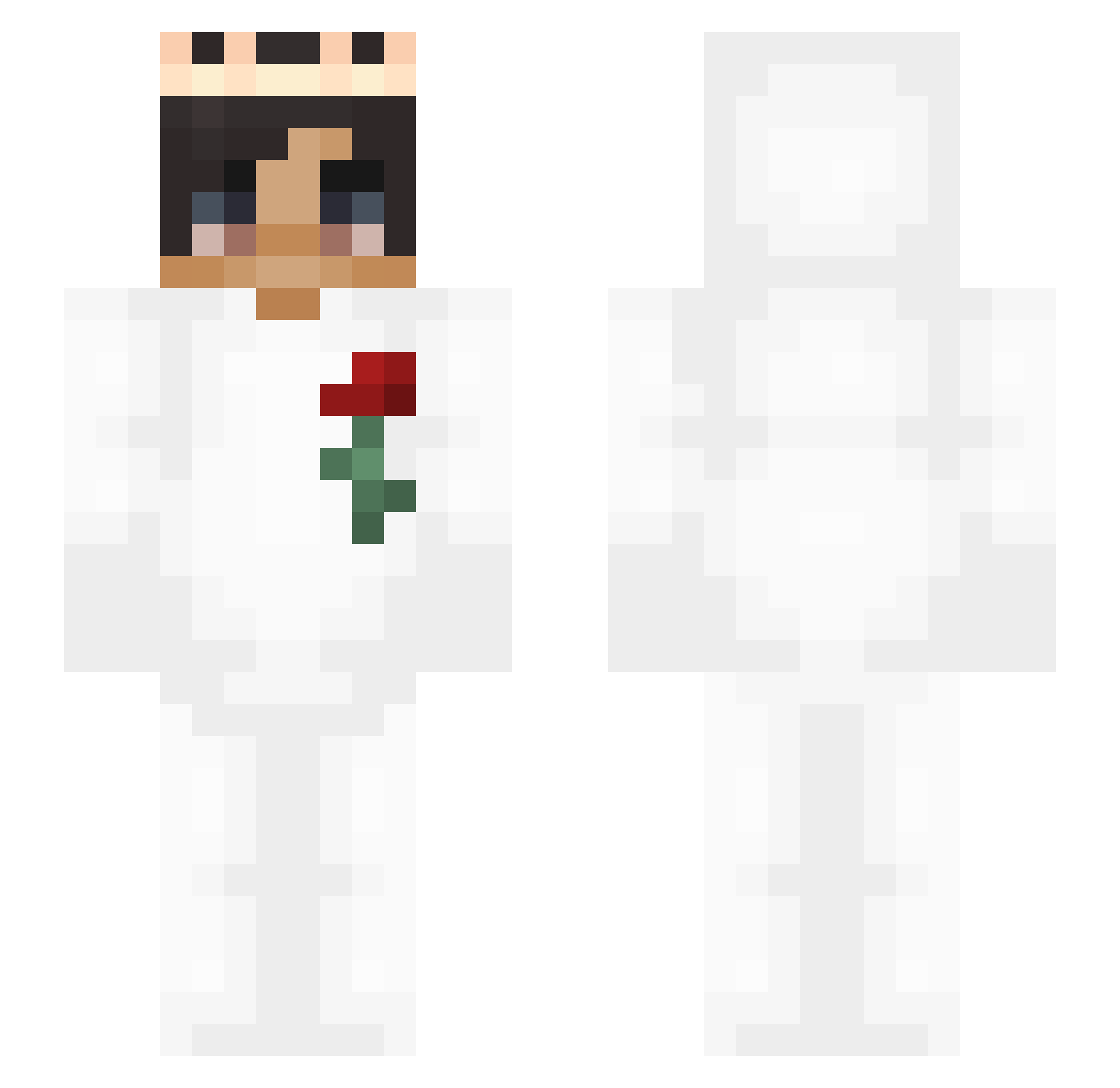 JhamyrCH Minecraft skin, front and back view