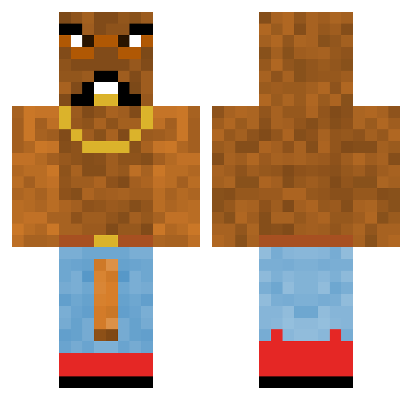 seaman260 Minecraft skin, front and back view