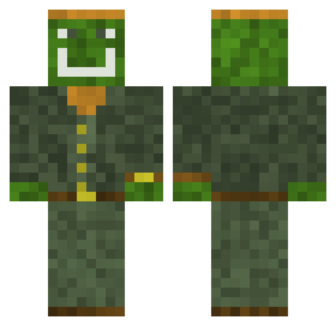 Ralf_Jaeger Minecraft skin, front and back view