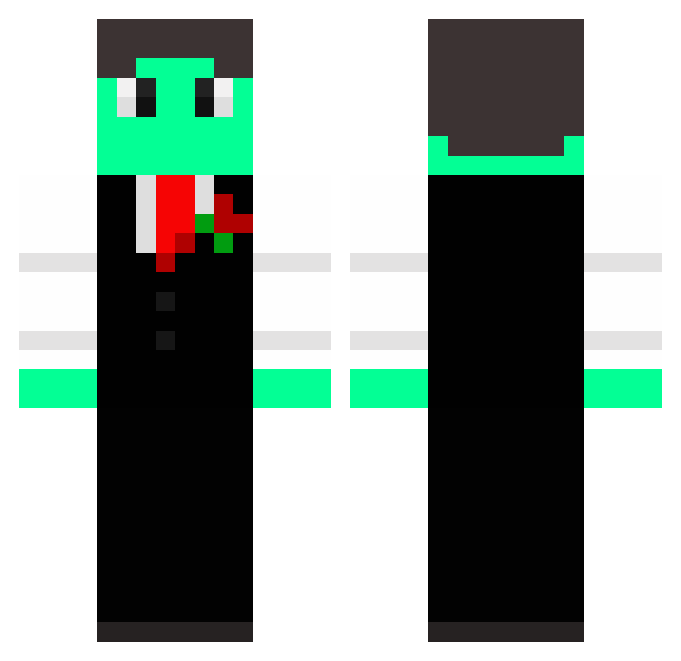 MonsieurSimo Minecraft skin, front and back view