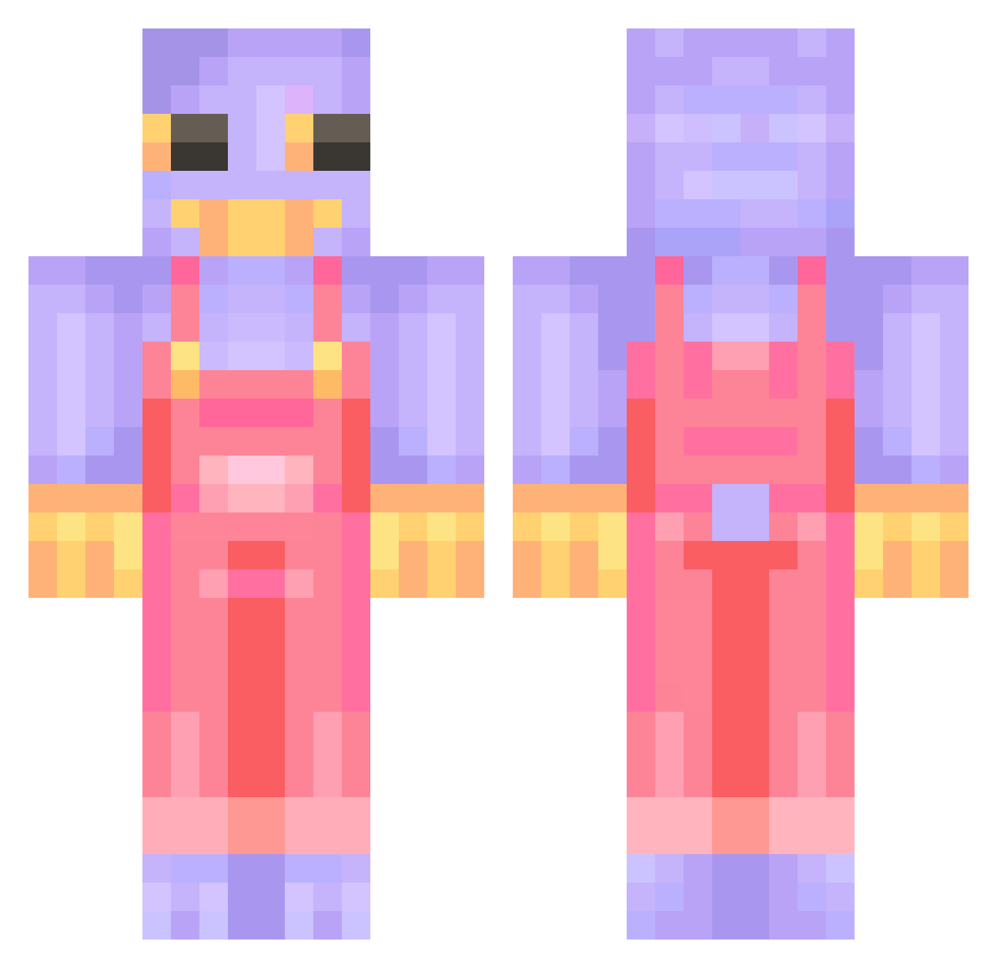HEROBRIN14 Minecraft skin, front and back view