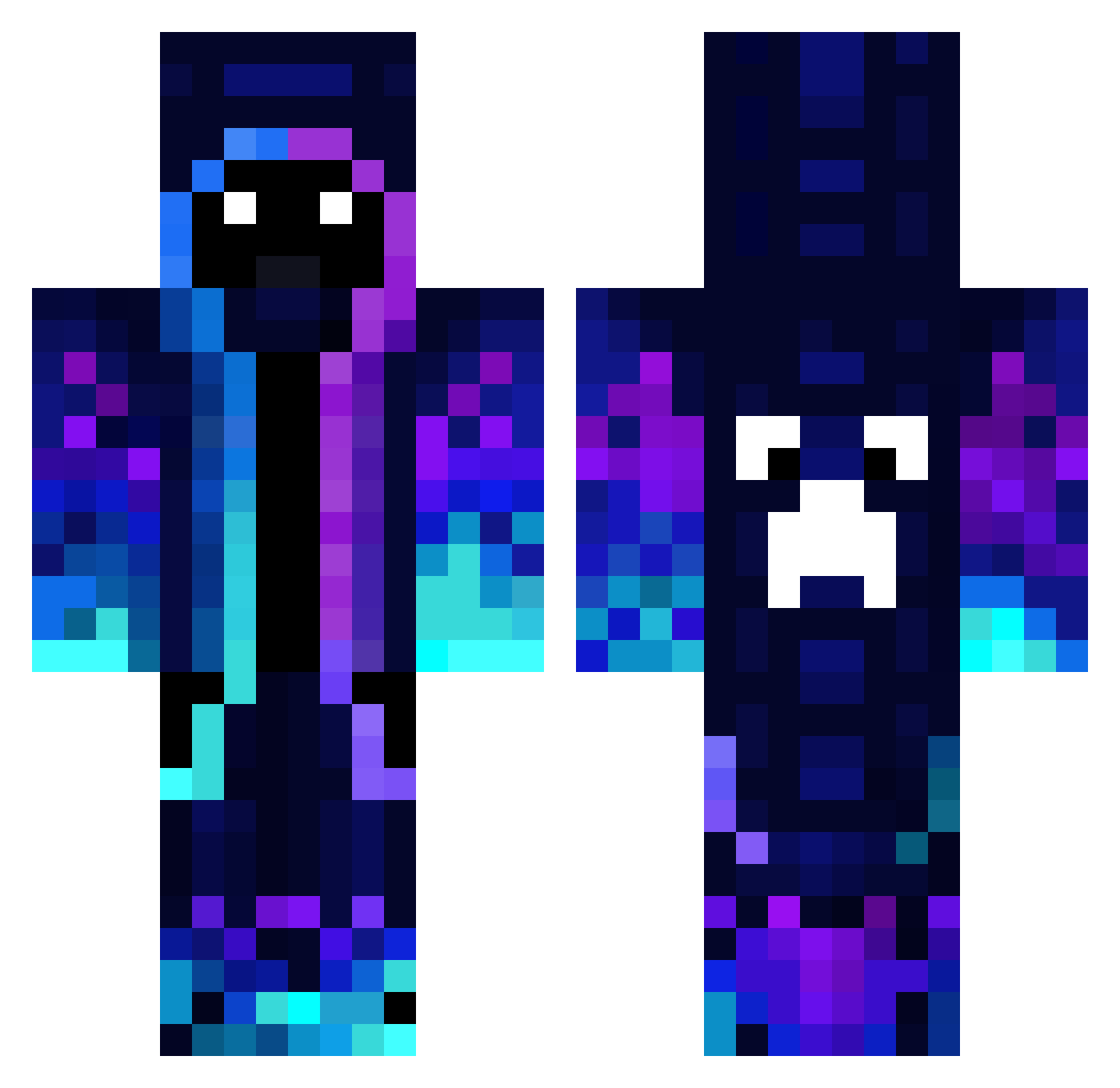 Salmondude4 Minecraft skin, front and back view