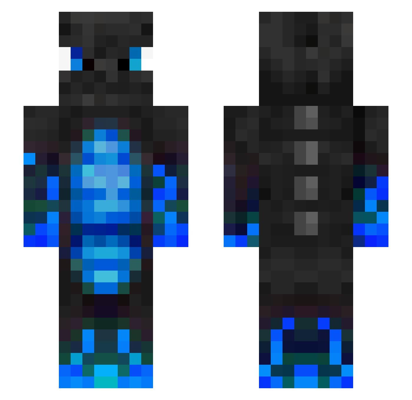 RFXNMC Minecraft skin, front and back view