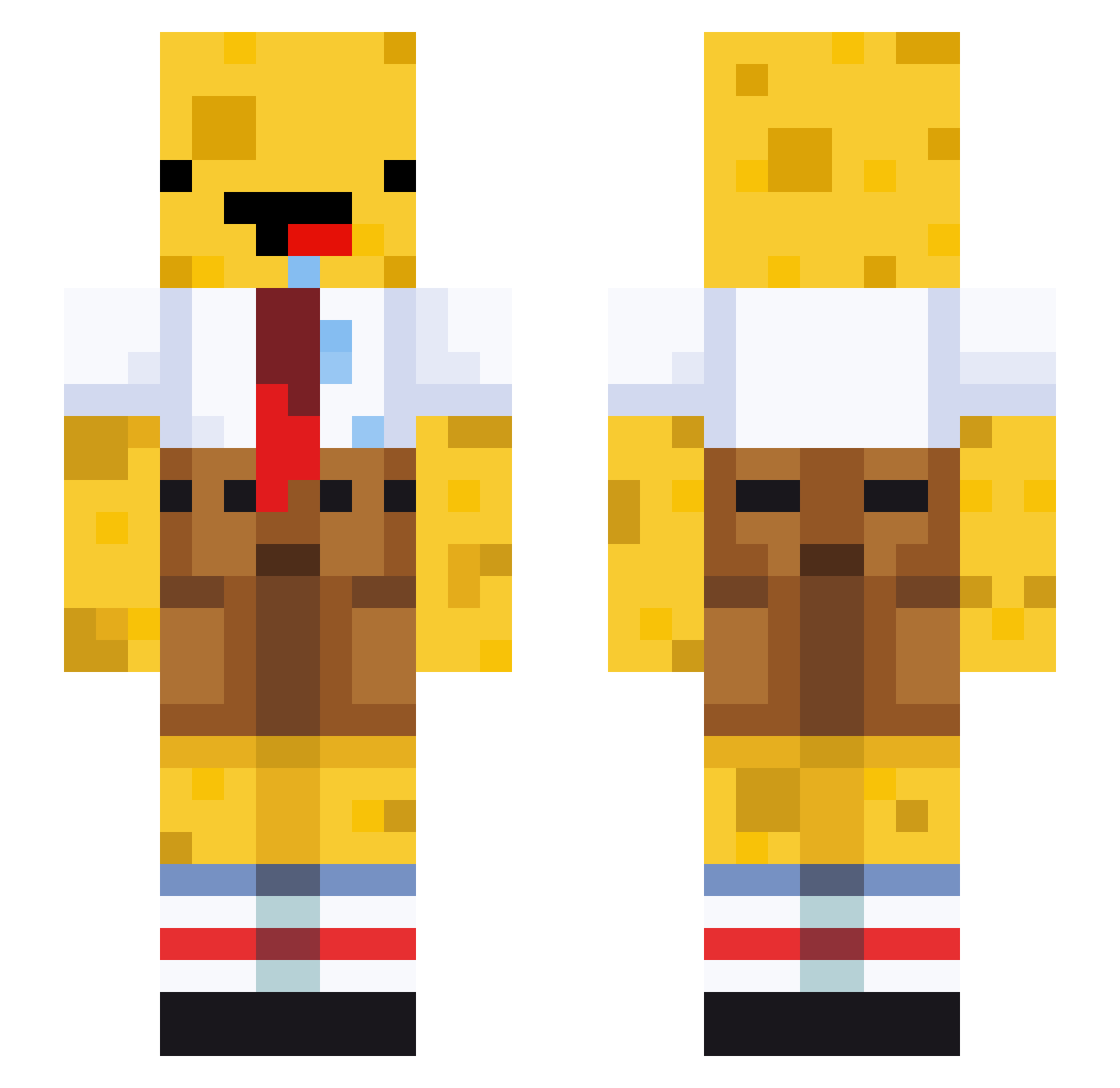 POOMAN8 Minecraft skin, front and back view