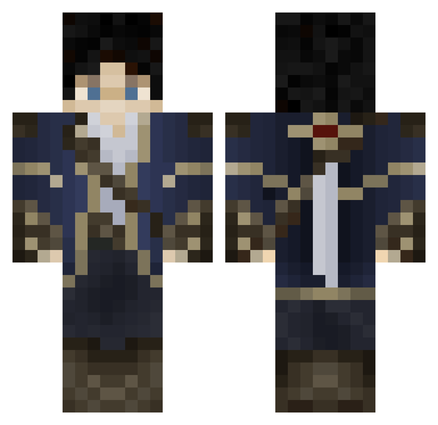 ILikeHotMoms Minecraft skin, front and back view