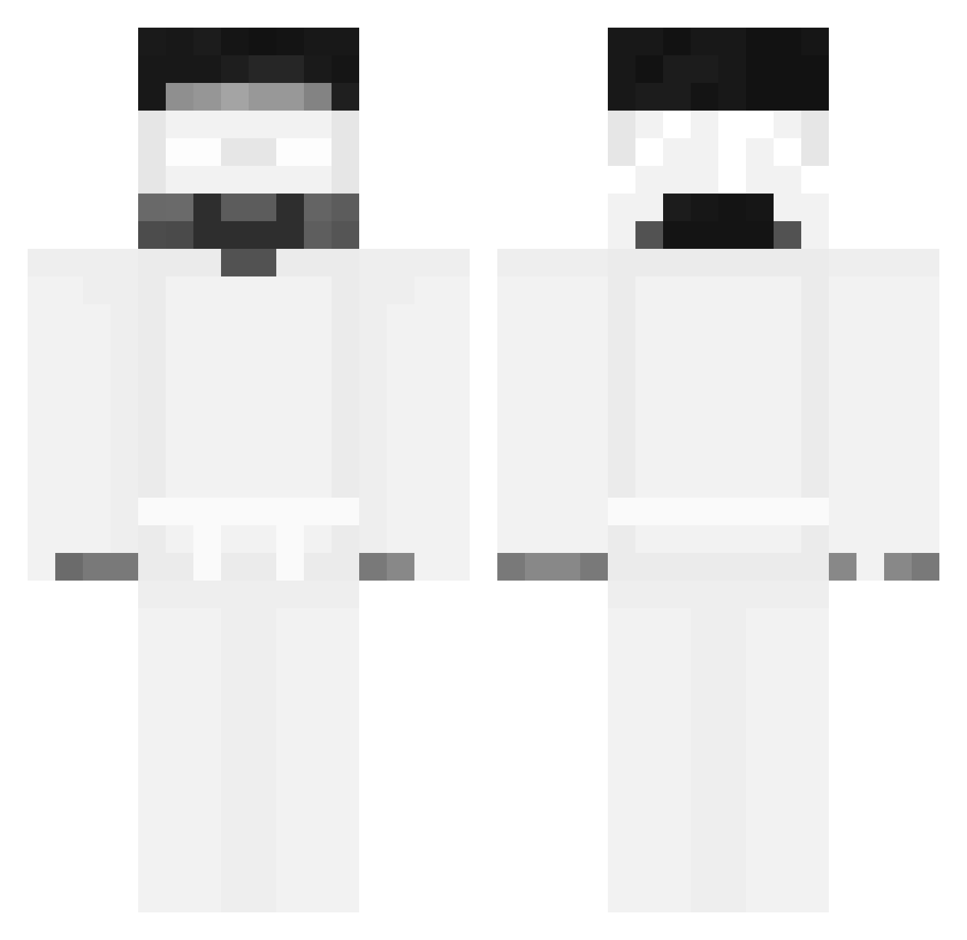 Sbe33 Minecraft skin, front and back view