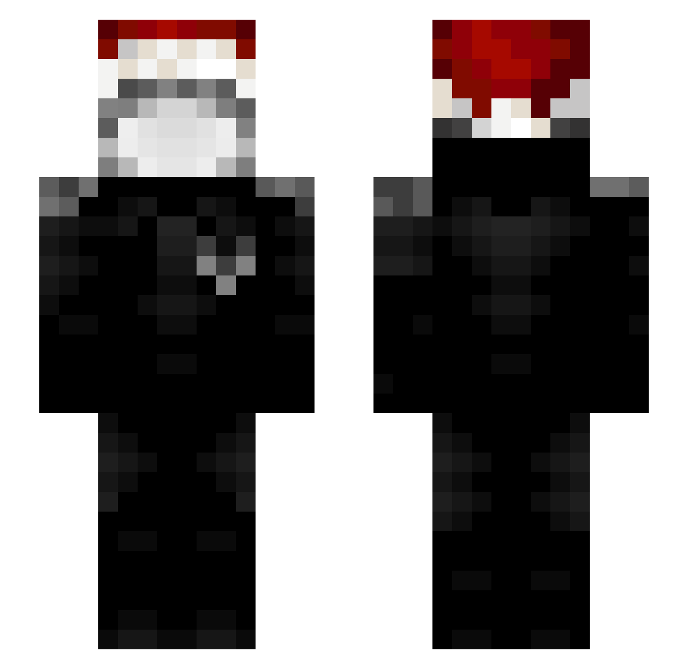 Zawuh Minecraft skin, front and back view