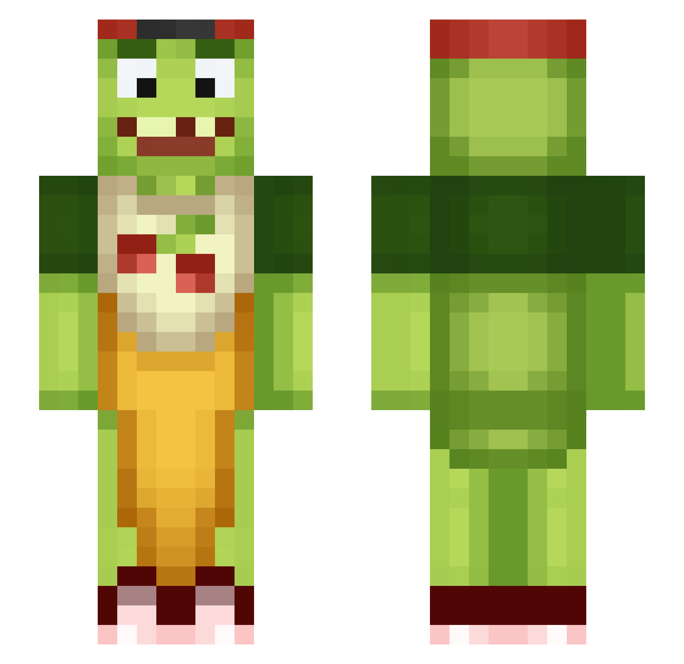 novakurono14 Minecraft skin, front and back view