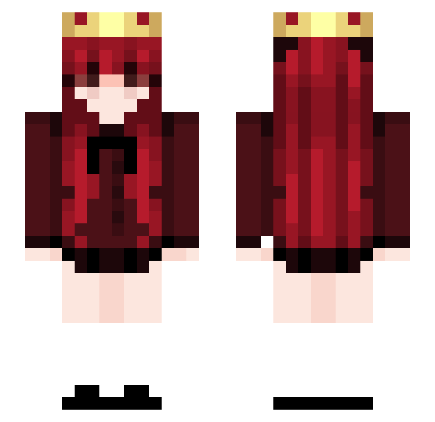 heyyxu Minecraft skin, front and back view