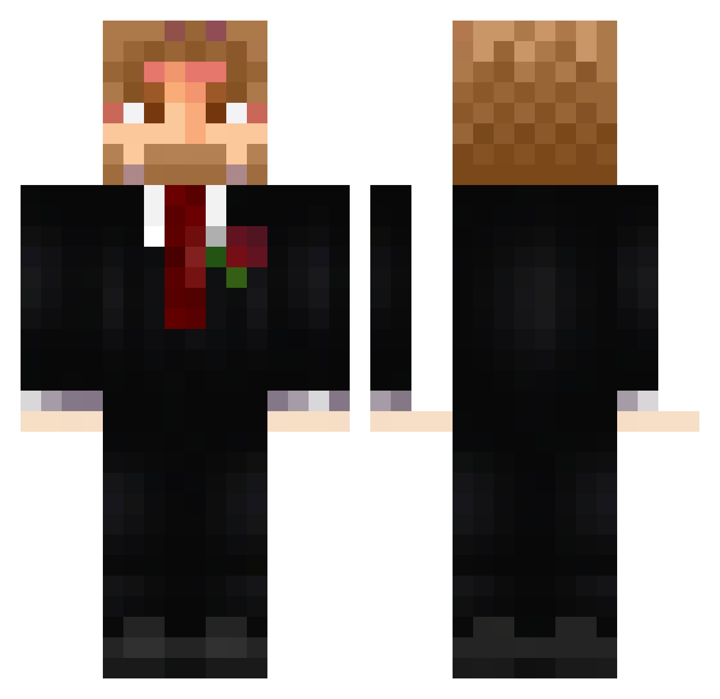 Sander_dm Minecraft skin, front and back view