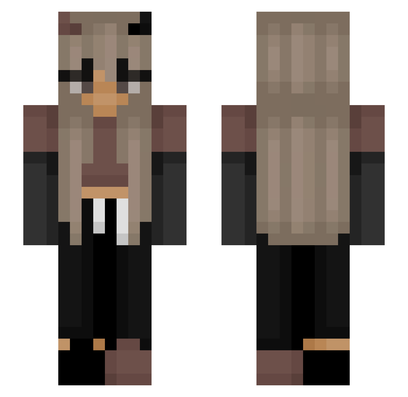 Zoeangel2104 Minecraft skin, front and back view