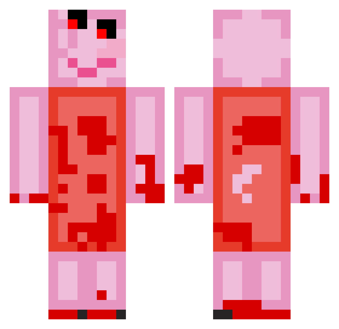 bahorde Minecraft skin, front and back view