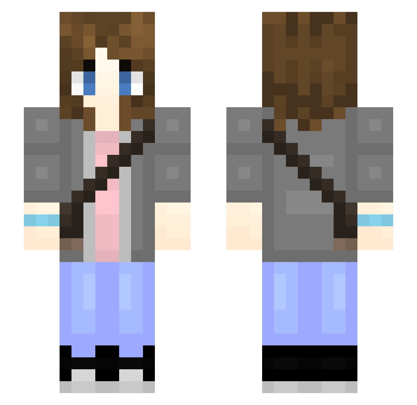 docinho Minecraft skin, front and back view
