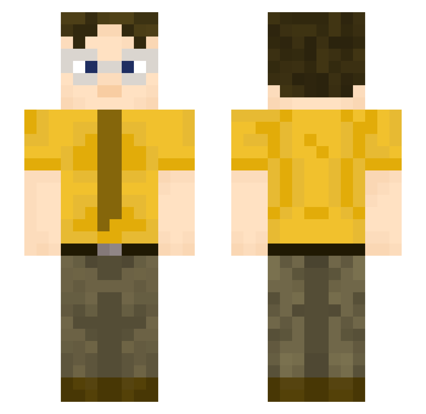 vDey Minecraft skin, front and back view