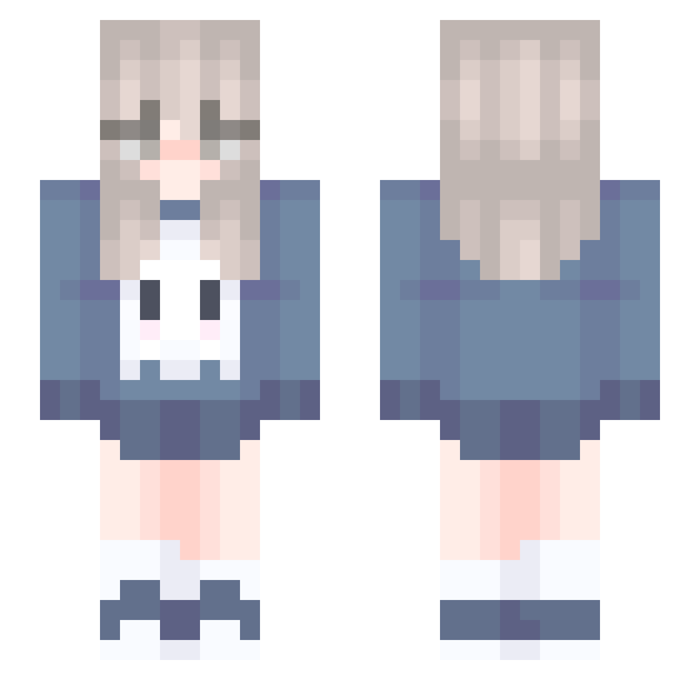 Takach4n Minecraft skin, front and back view