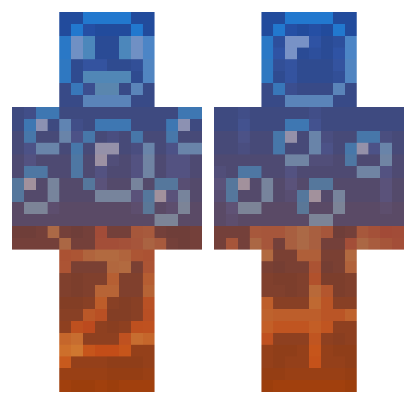 Kun_V Minecraft skin, front and back view