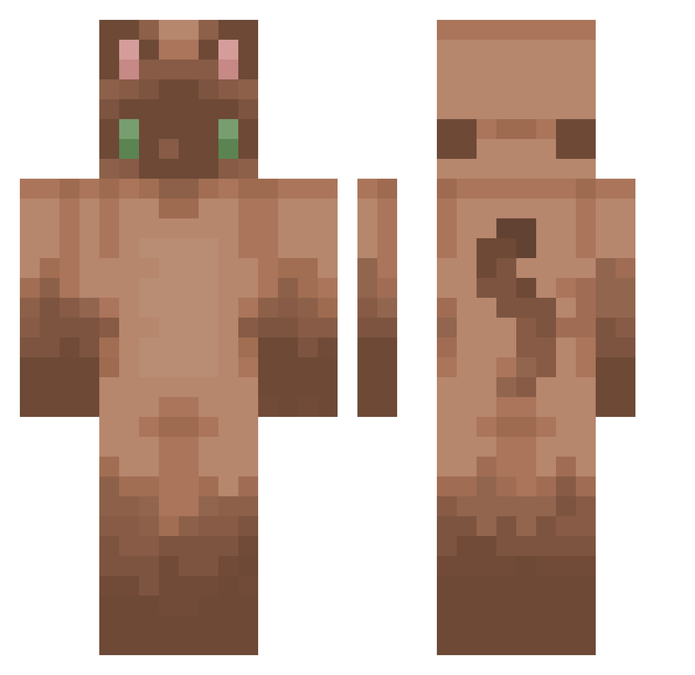 laineylion Minecraft skin, front and back view