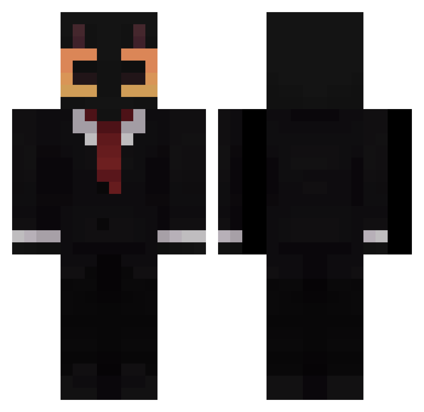 Hellsing_ibm Minecraft skin, front and back view