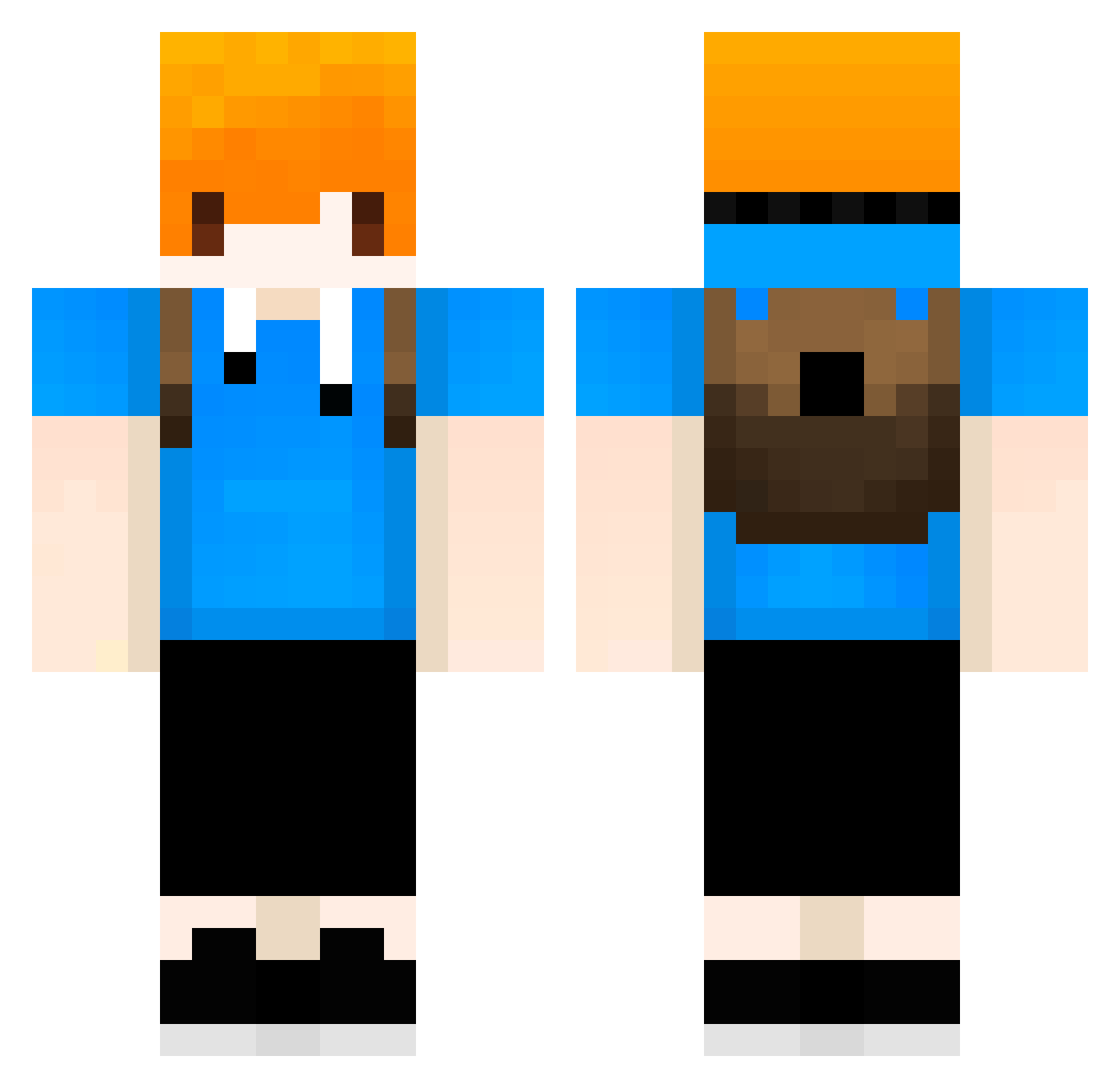 Tw_0710888 Minecraft skin, front and back view
