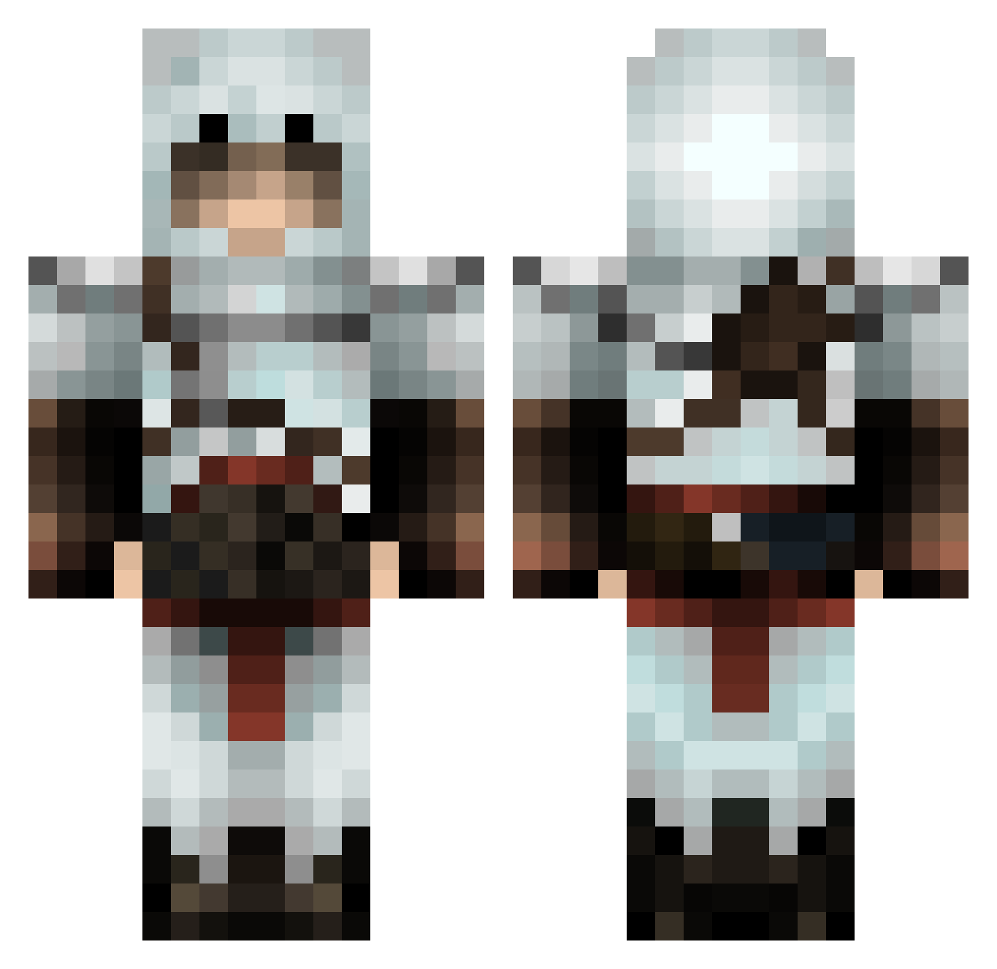 WillTheBom Minecraft skin, front and back view