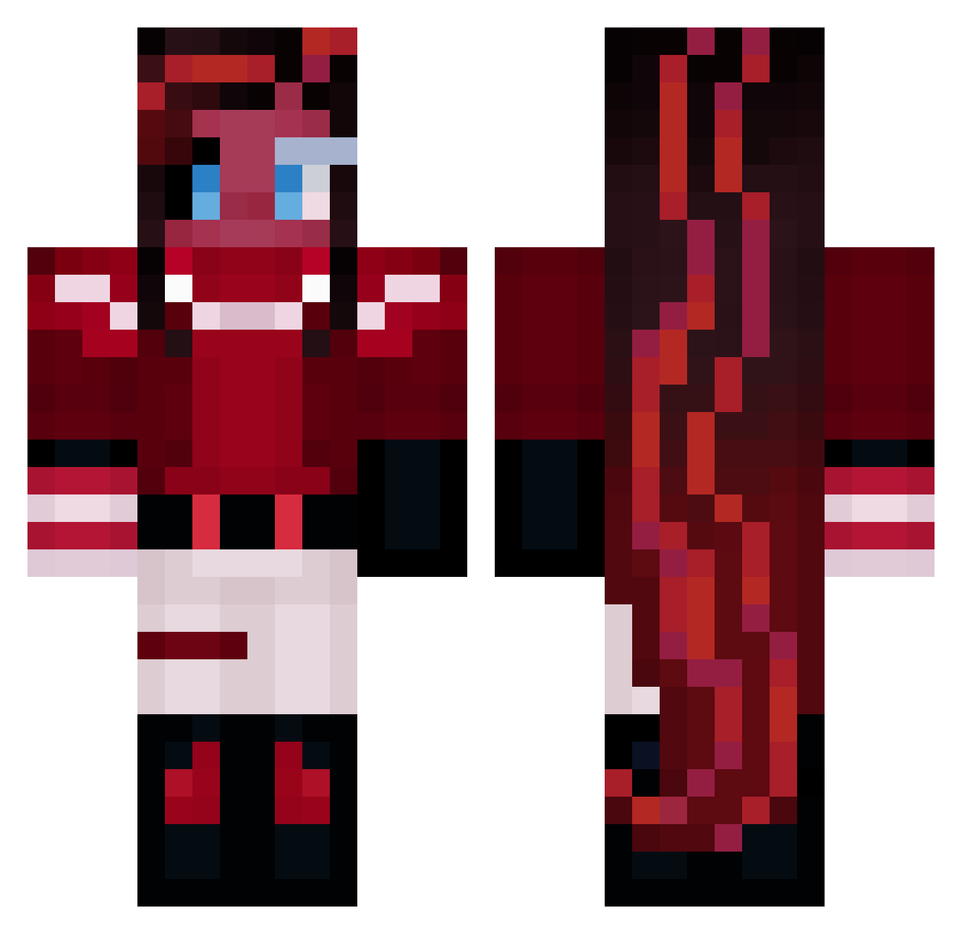 ke3r14 Minecraft skin, front and back view