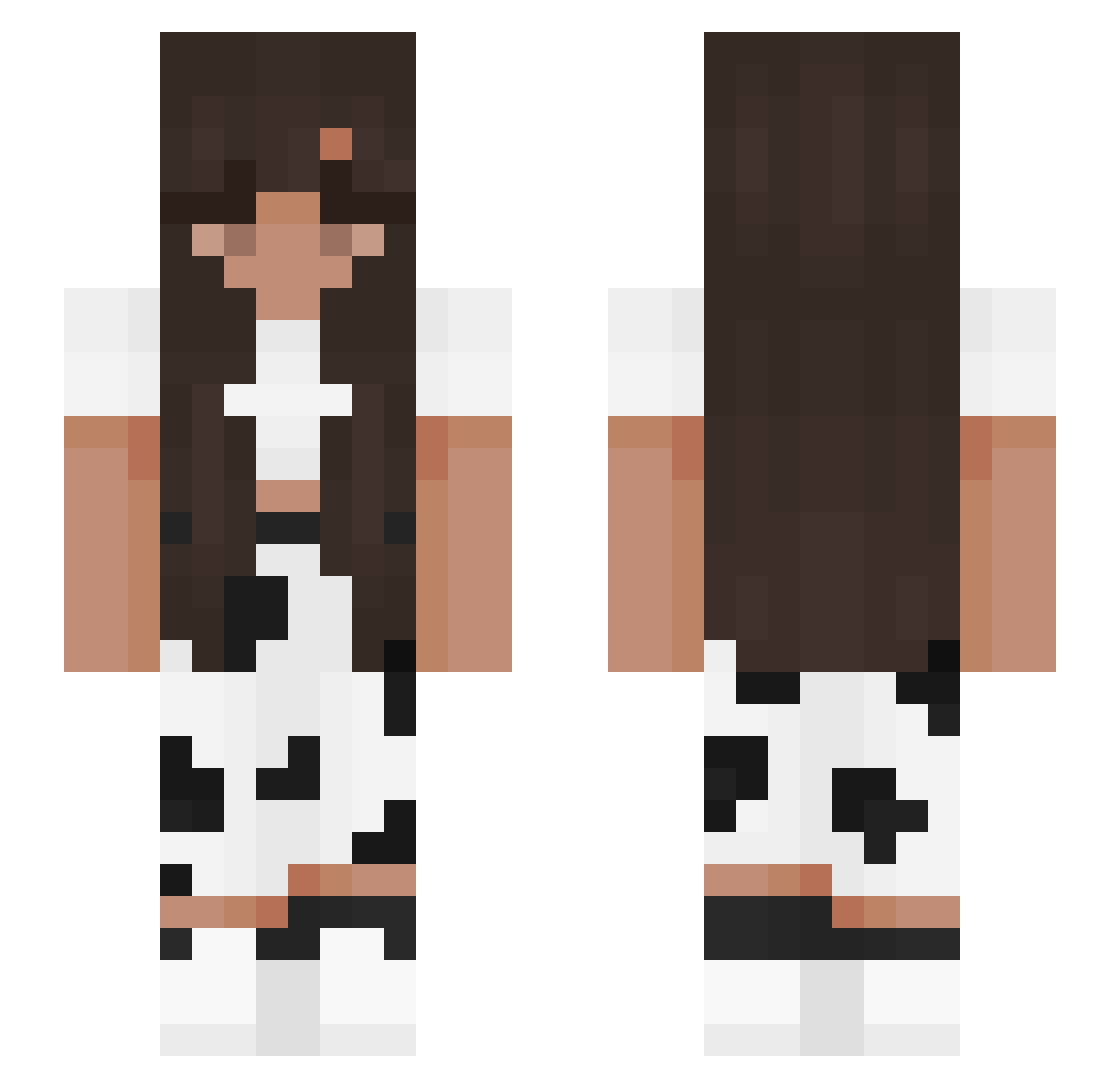 Riiwaya Minecraft skin, front and back view