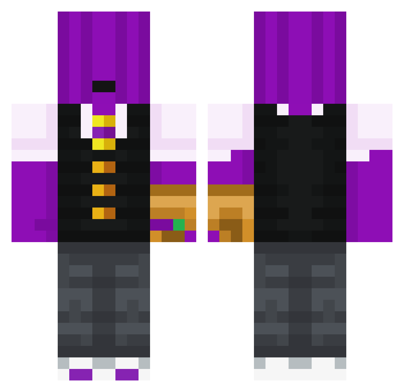 Chefs07 Minecraft skin, front and back view