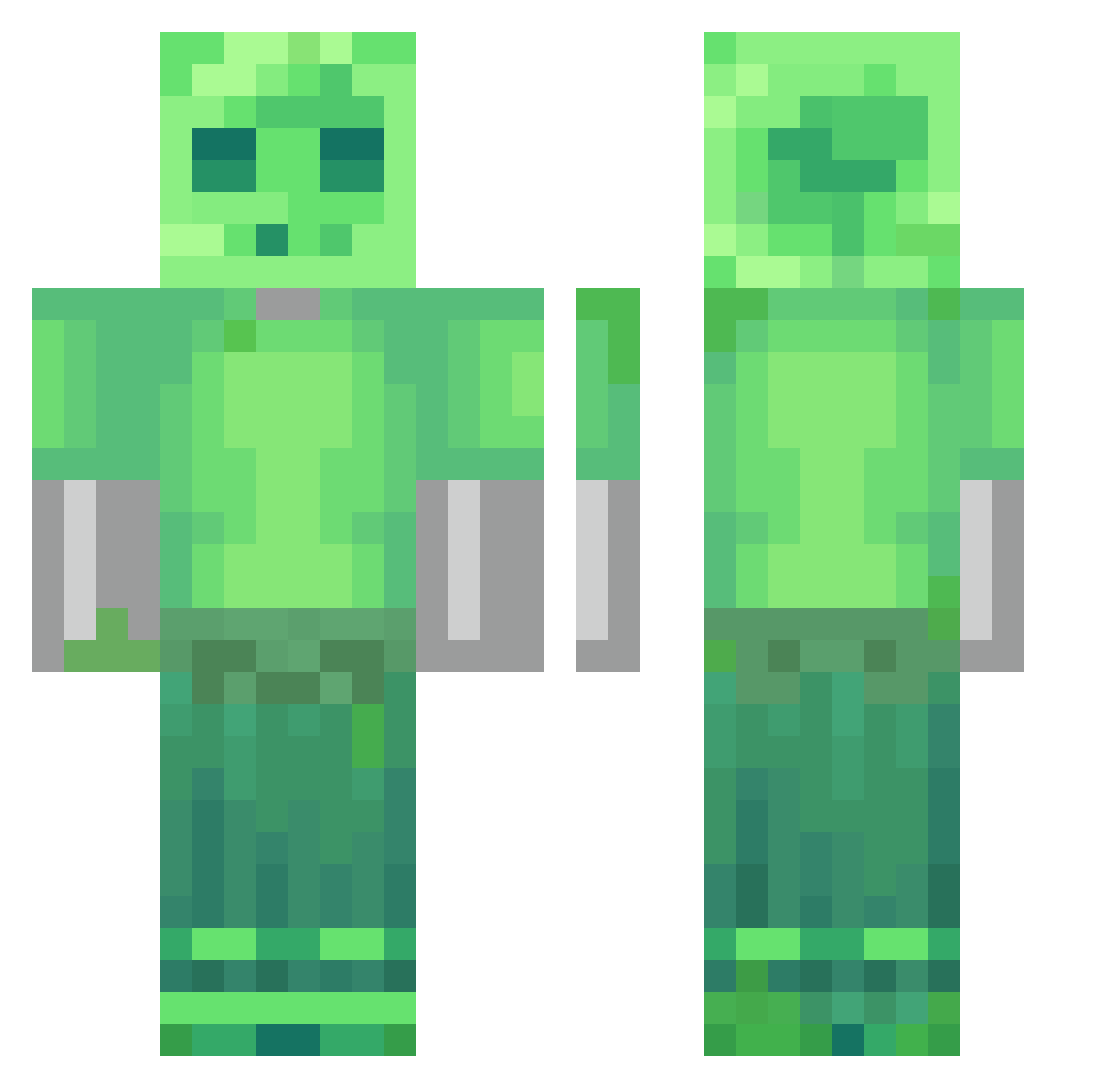 Irving553 Minecraft skin, front and back view