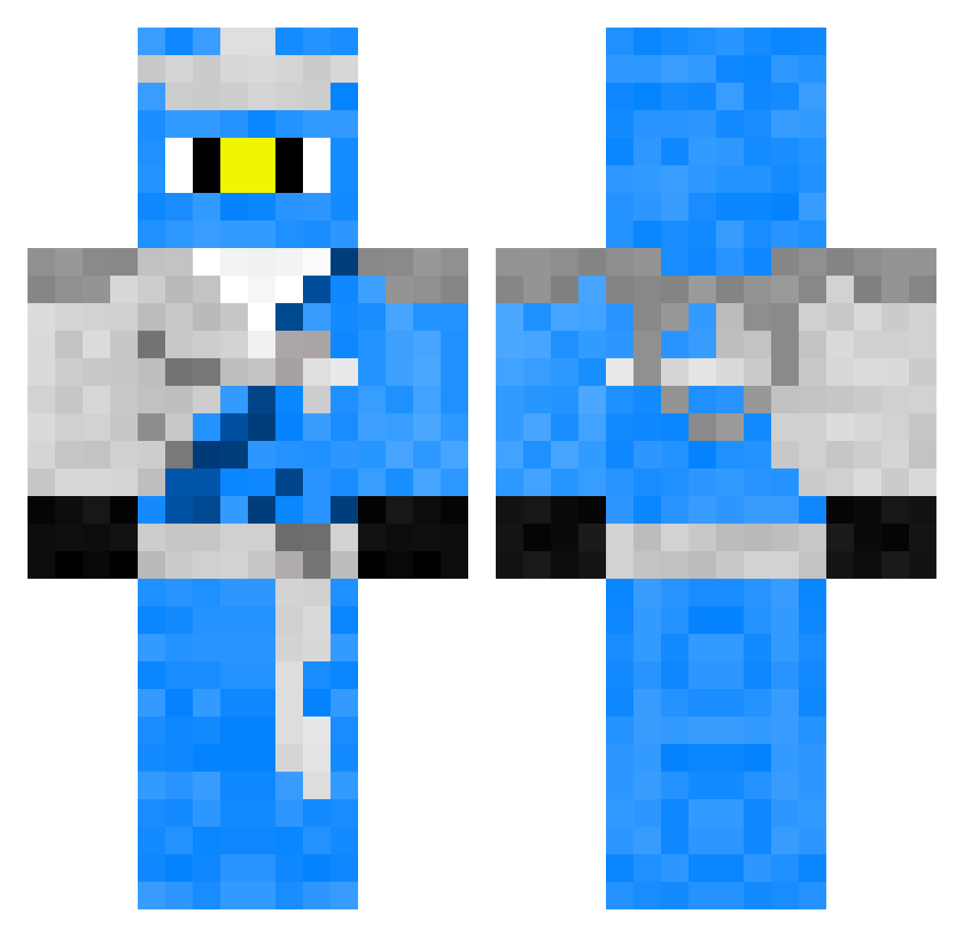 Kinezy_ Minecraft skin, front and back view