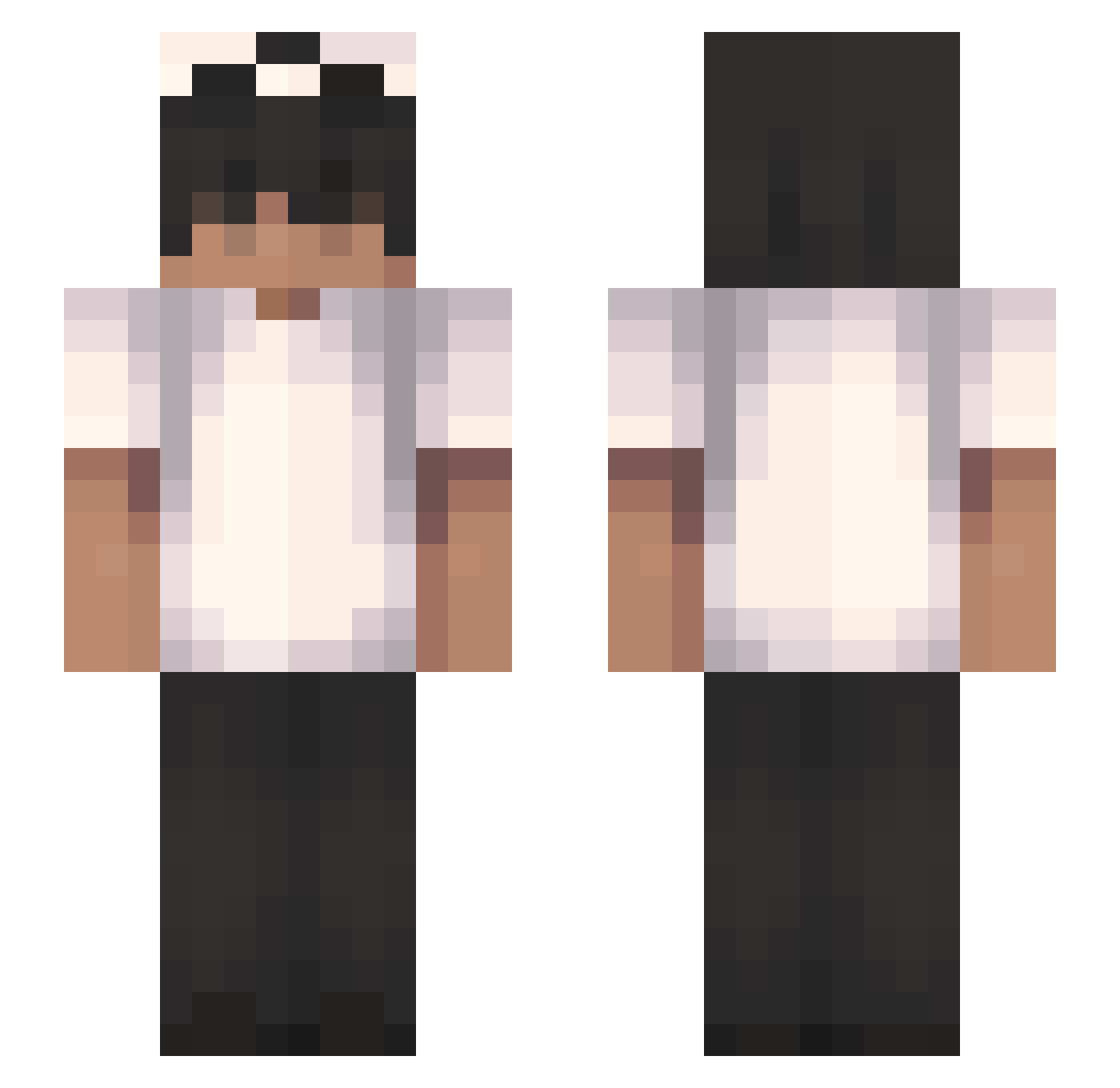 solwi1 Minecraft skin, front and back view