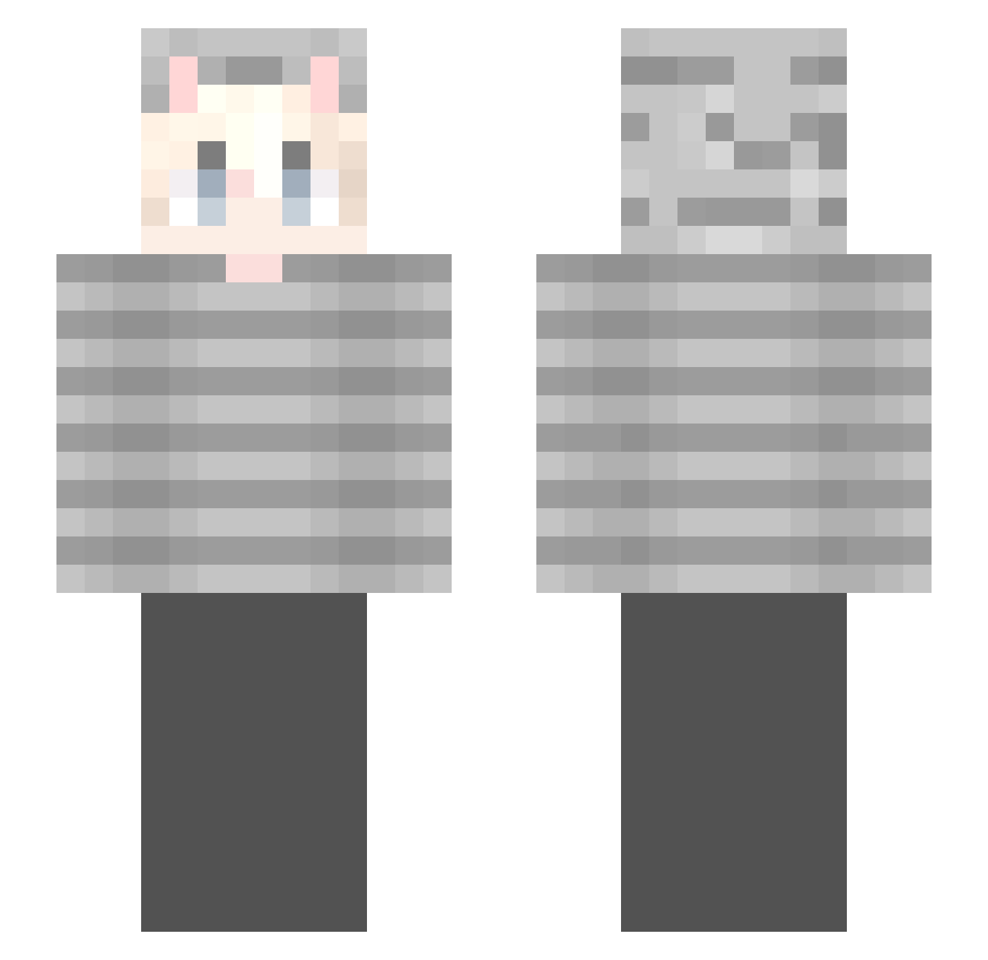 Gemahl Minecraft skin, front and back view