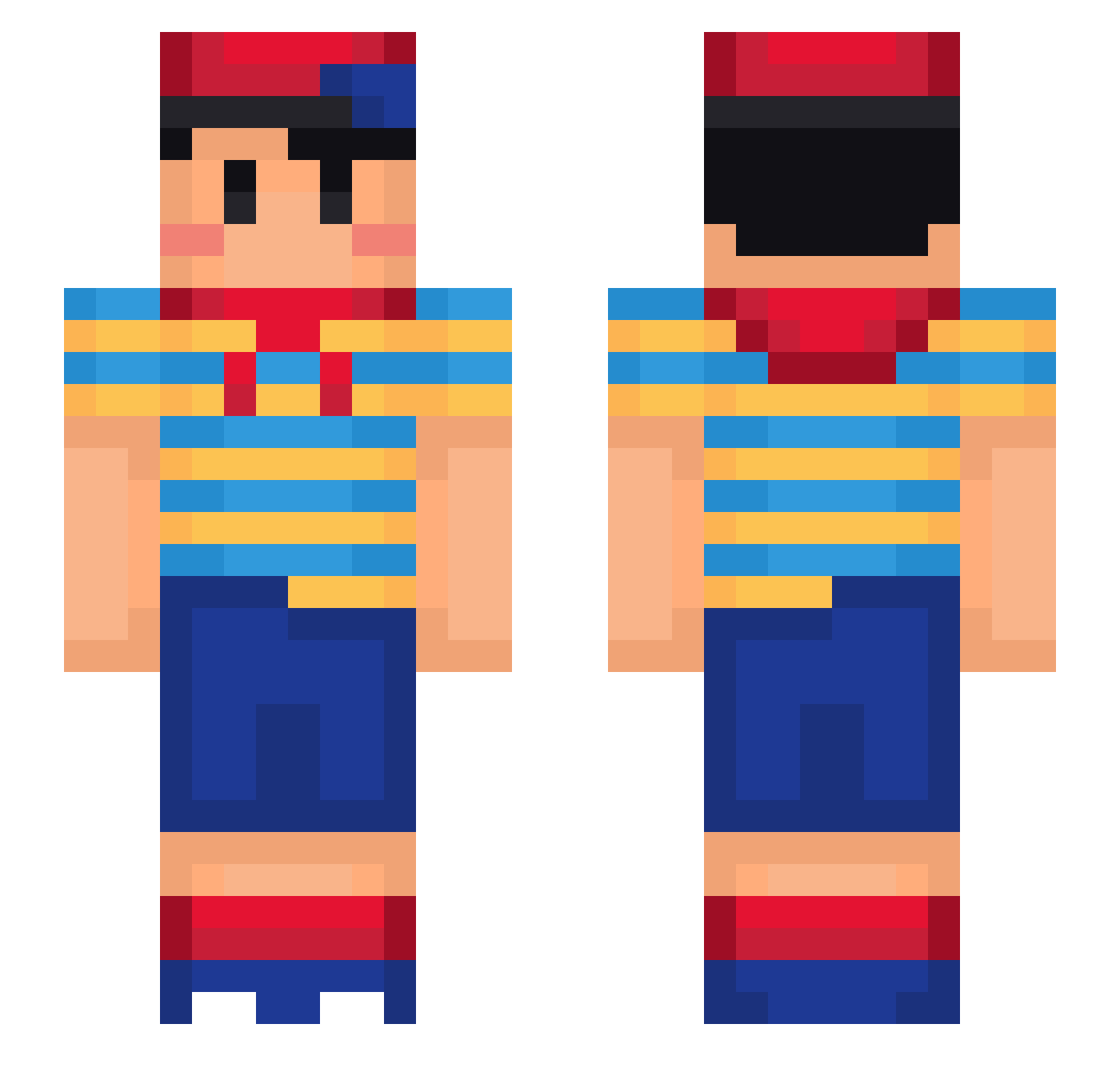 s4ilormango Minecraft skin, front and back view