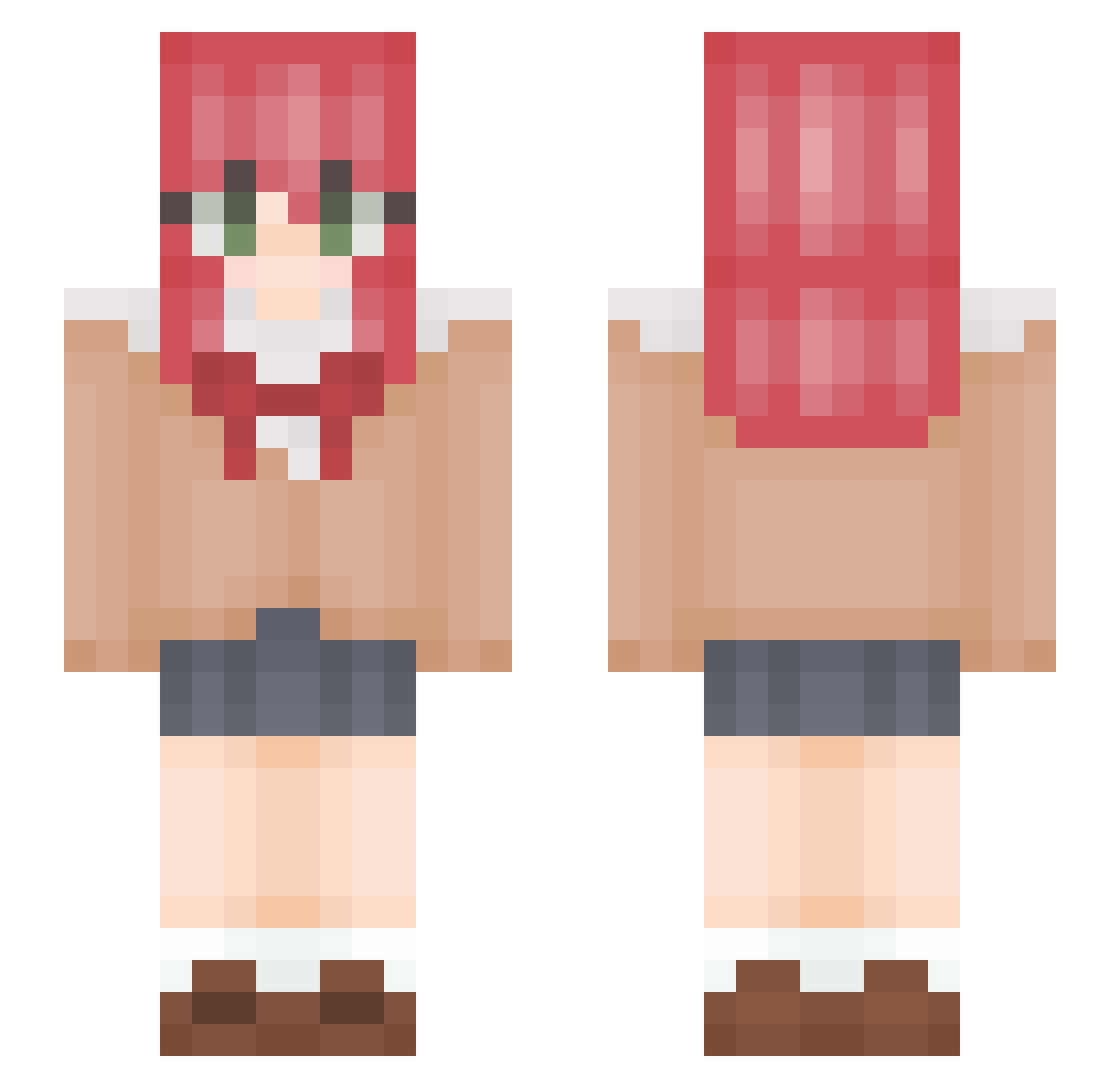 4mist Minecraft skin, front and back view
