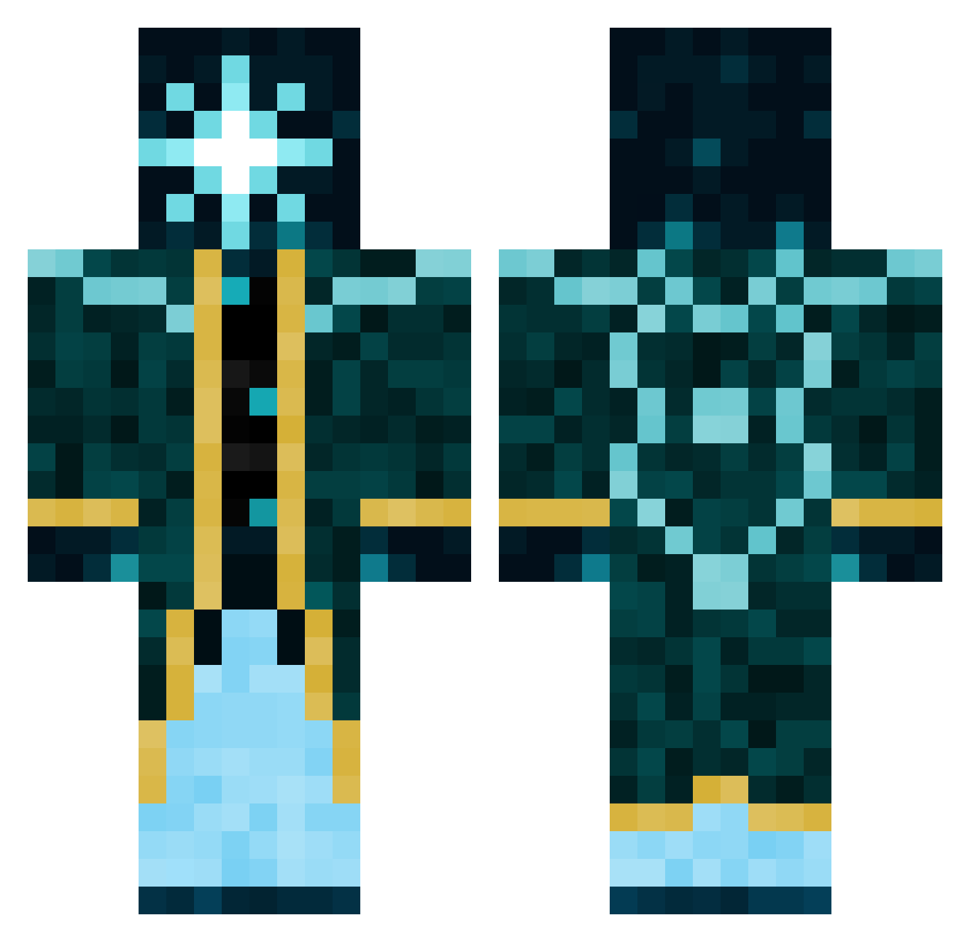 palmariums Minecraft skin, front and back view