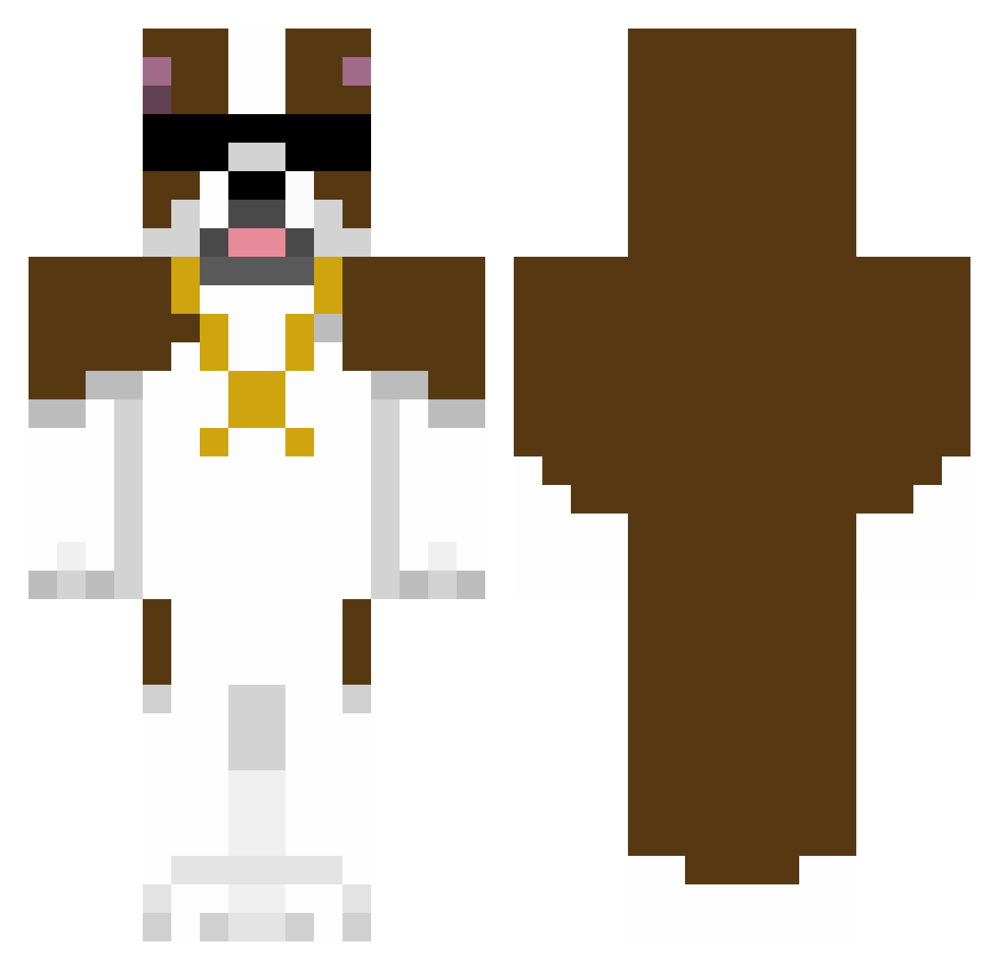 pvrplerqin Minecraft skin, front and back view