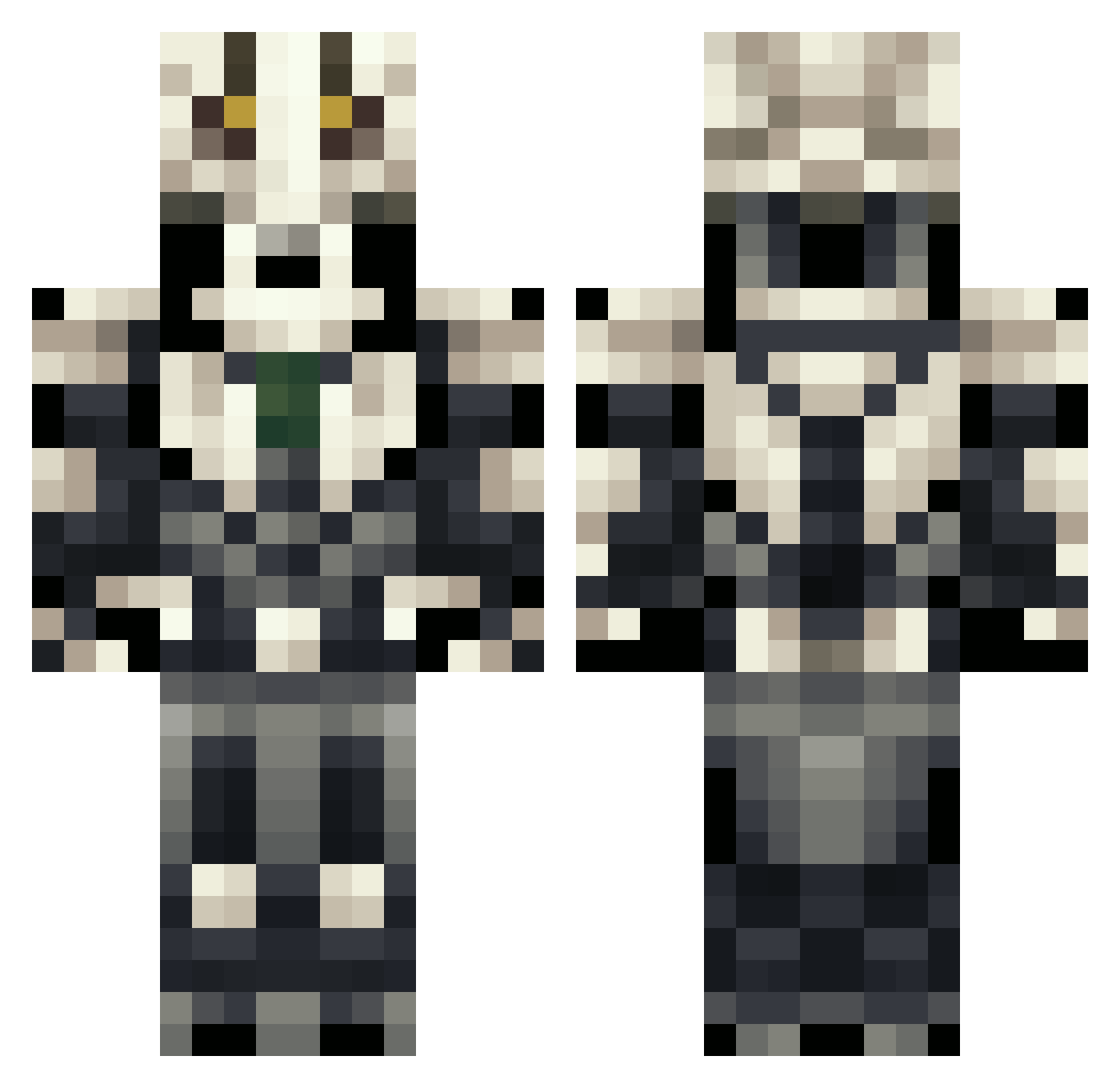 _Terenty_ Minecraft skin, front and back view
