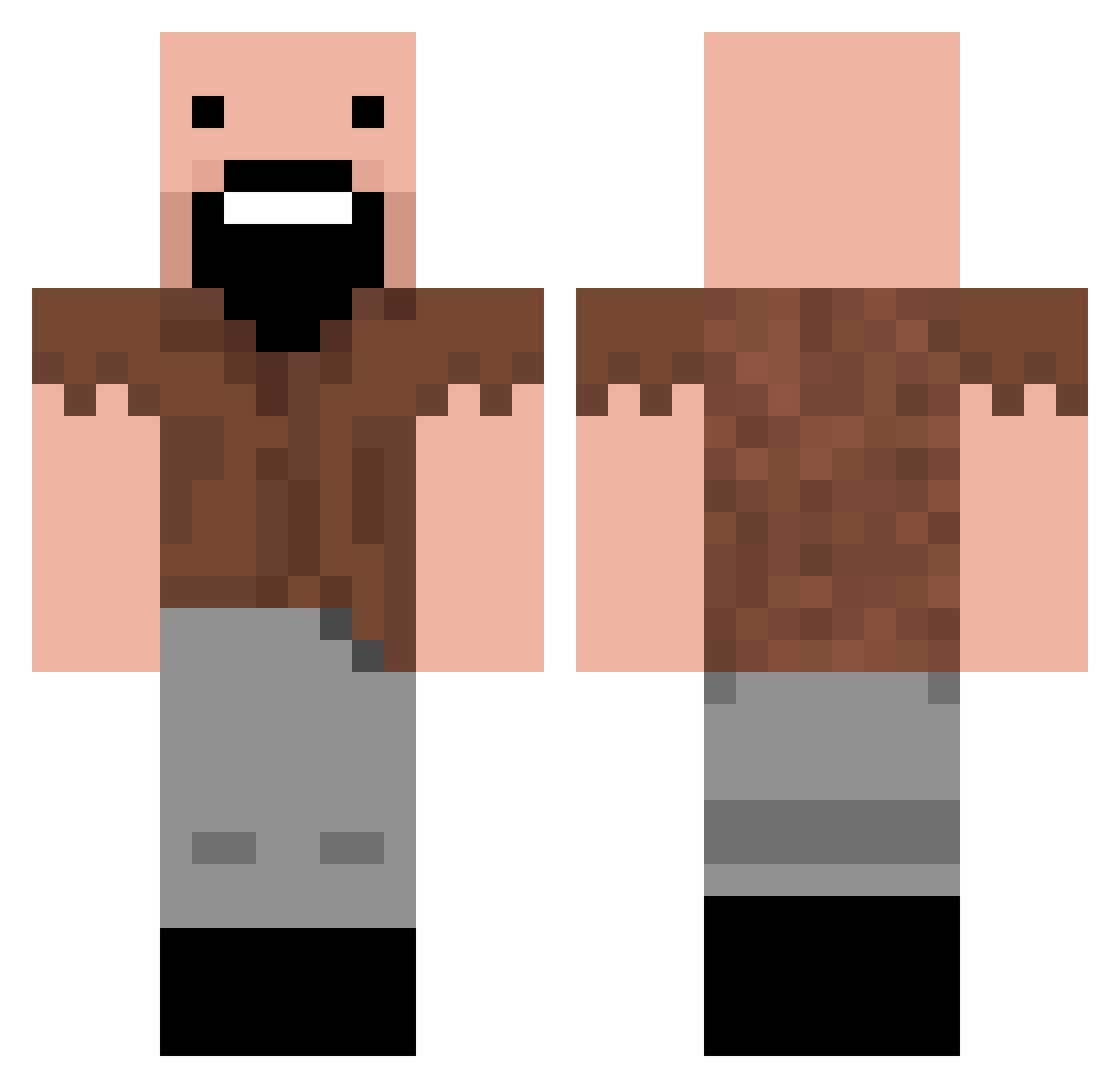 owwc Minecraft skin, front and back view